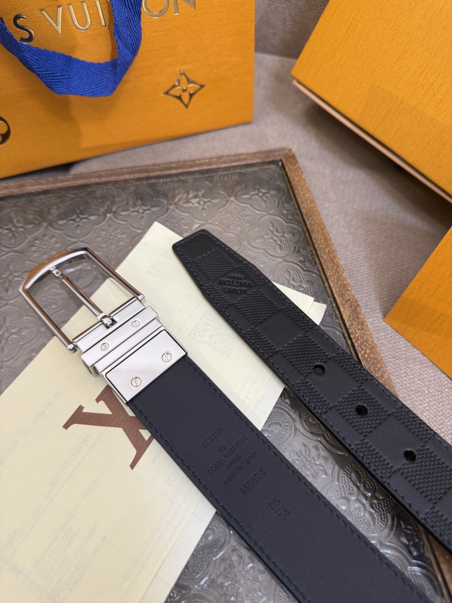 Louis Vuitton Basic Belt Cow Leather 14515-l-m