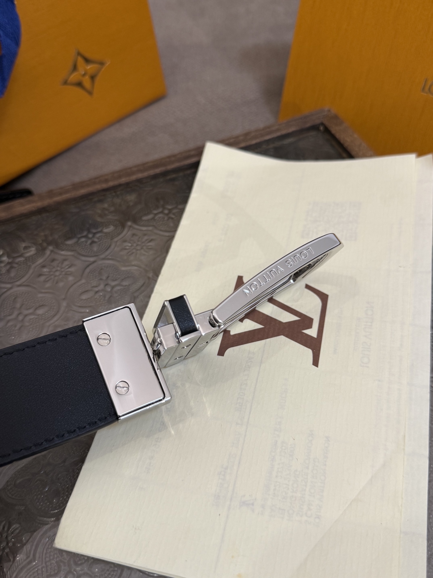 Louis Vuitton Basic Belt Cow Leather 14515-l-m