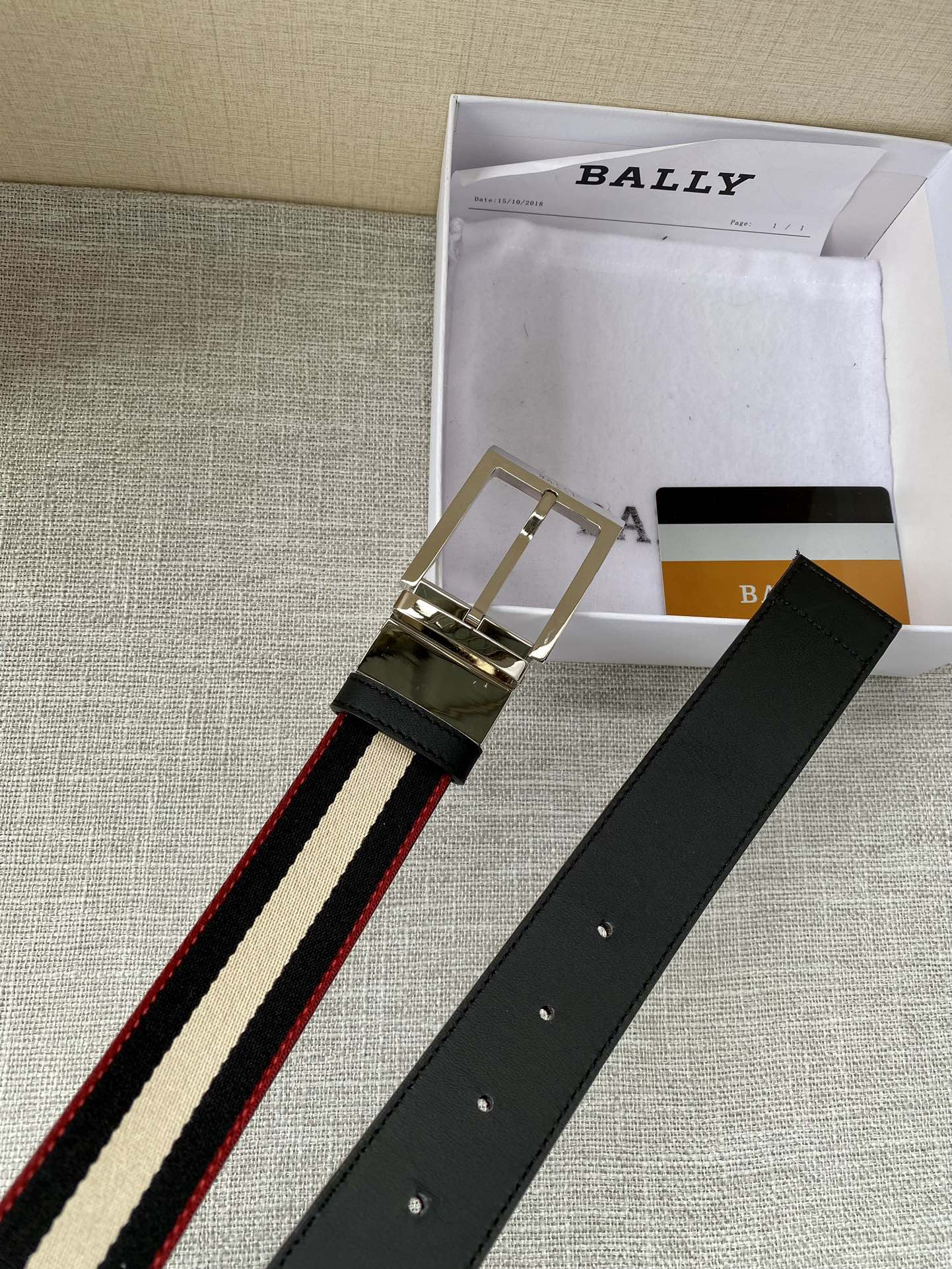 Bally Male Leather Belt M-l