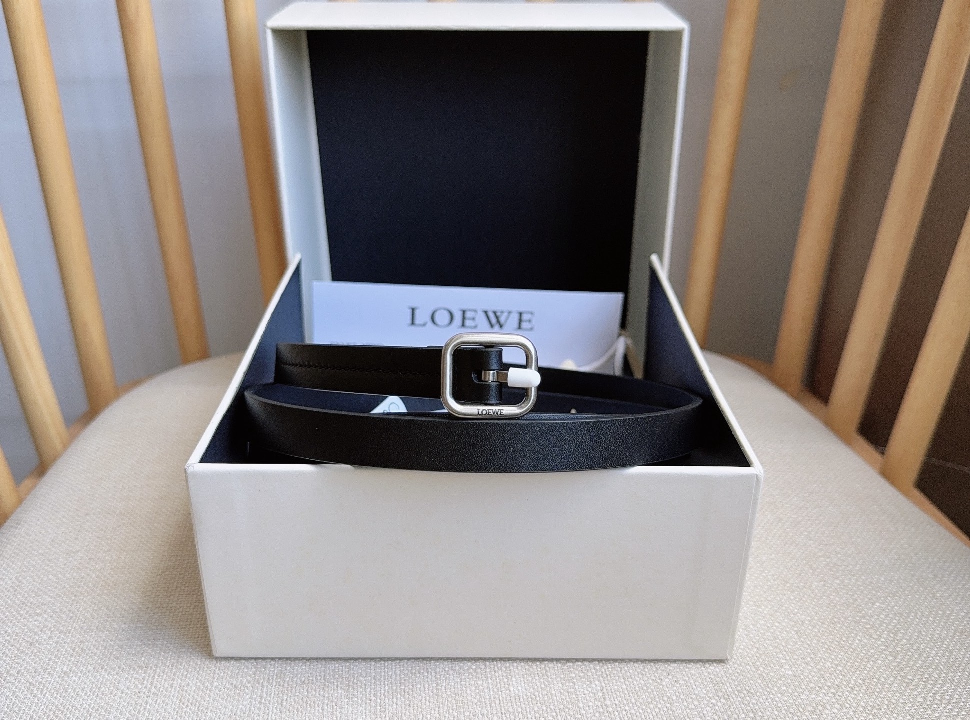 Loewe Pin Buckle Belt Cow Leather 14515-l