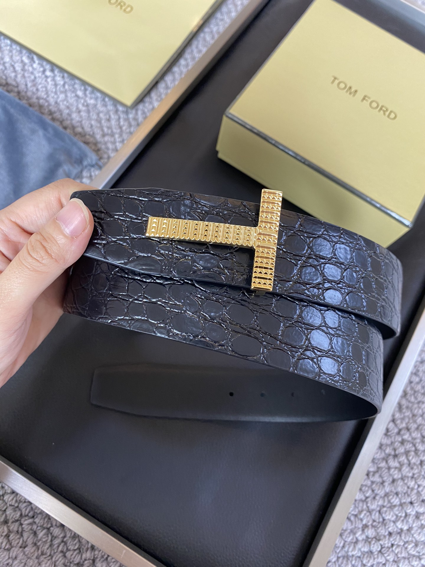 Tom Ford Male Basic Belt Cow Leather M