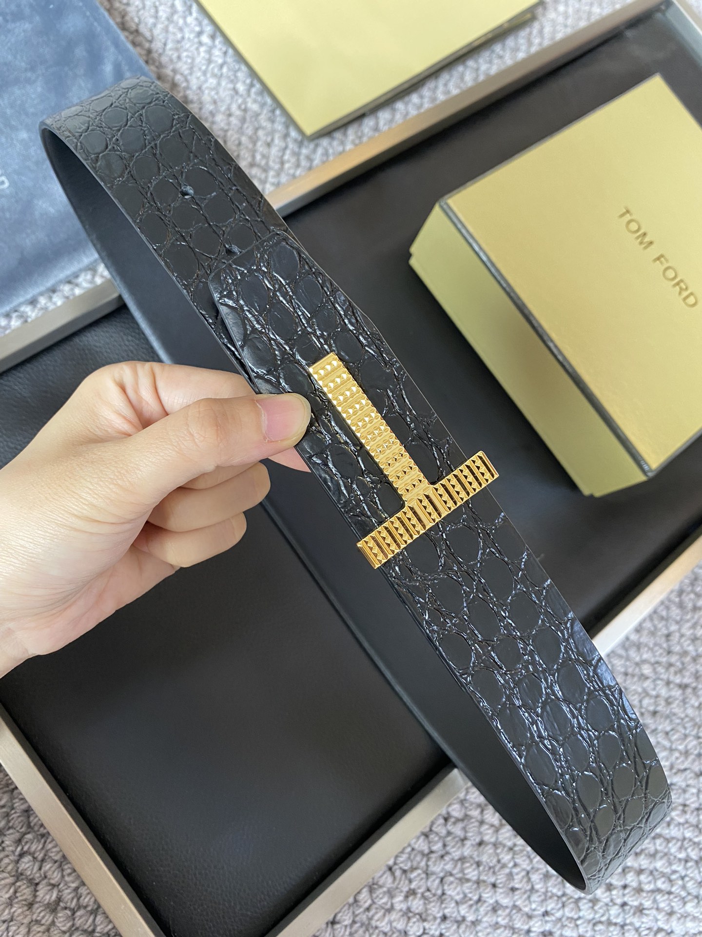 Tom Ford Male Basic Belt Cow Leather M