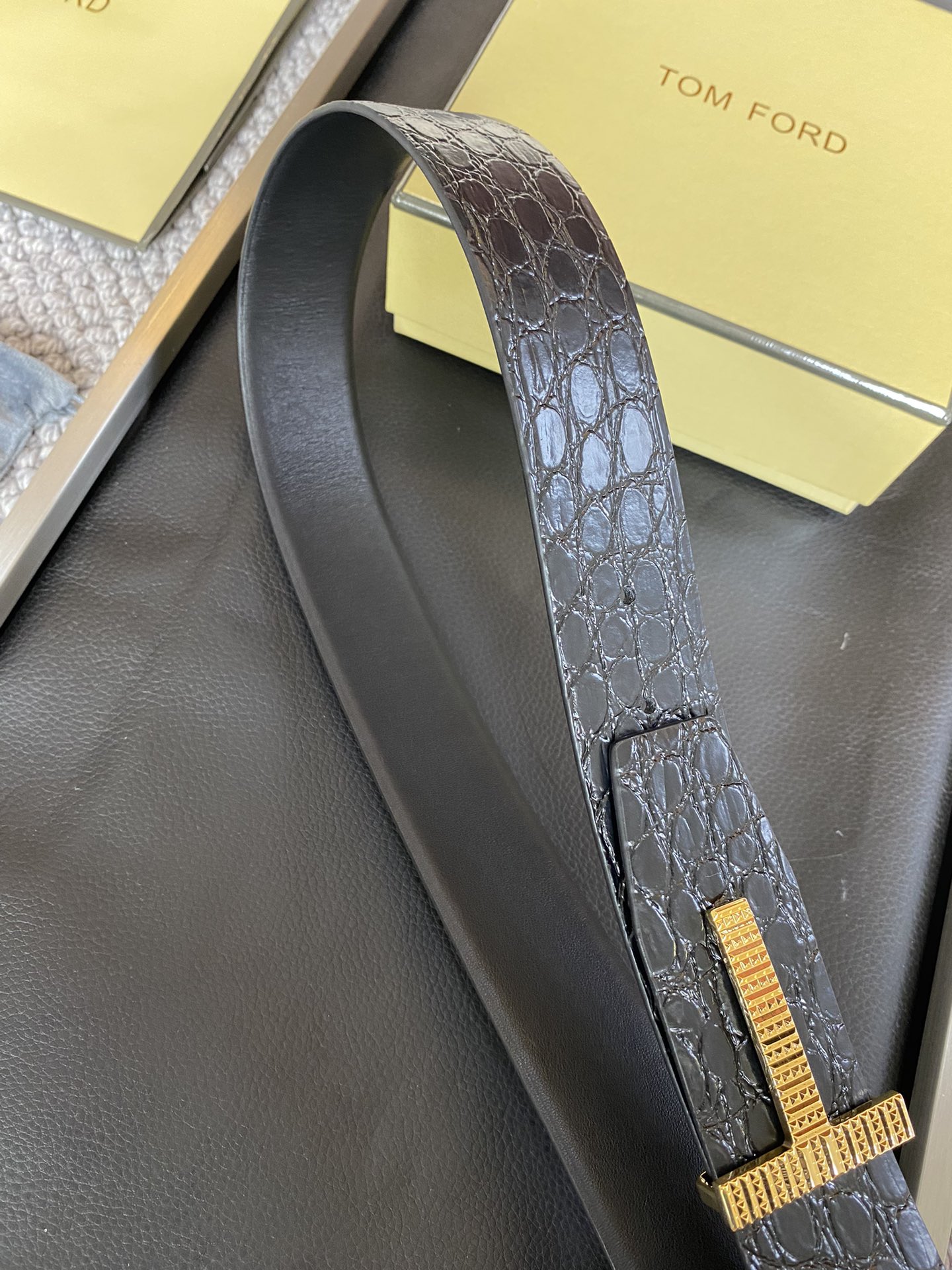 Tom Ford Male Basic Belt Cow Leather M