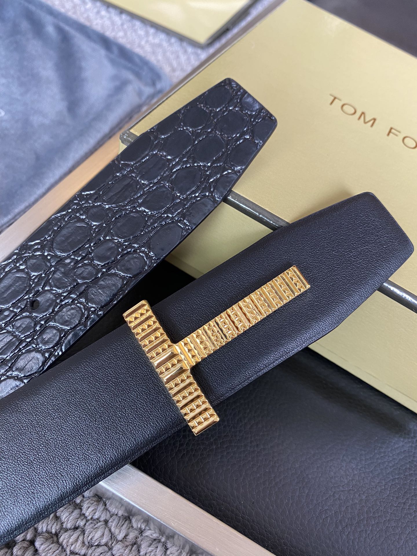 Tom Ford Male Basic Belt Cow Leather M