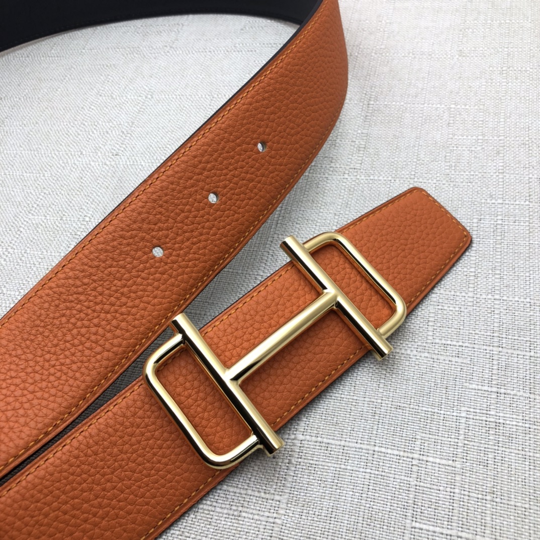 Hermès Basic Belt Top Grain Leather Black 38mm-s-m