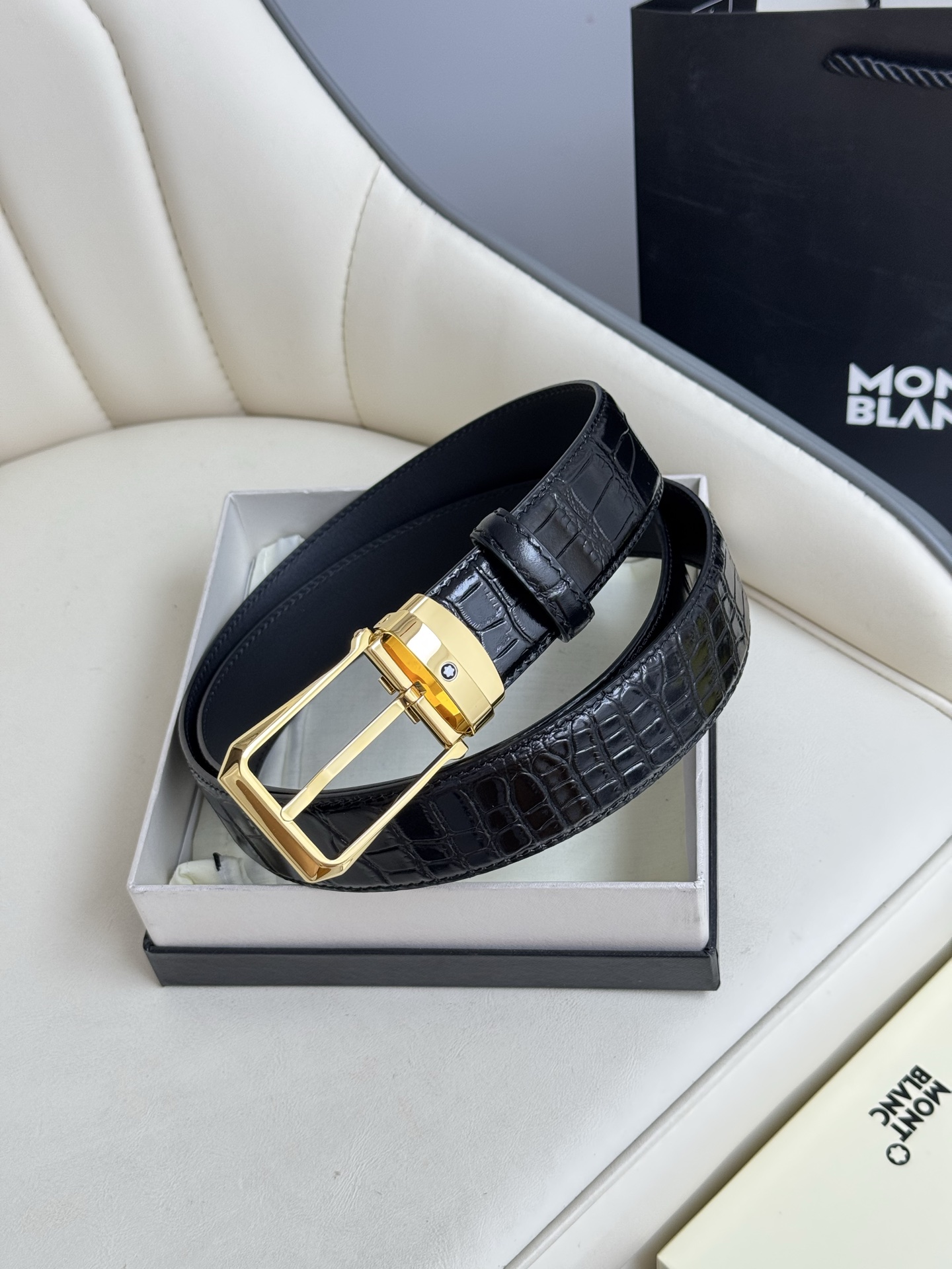 Montblanc Basic Belt Top Grain Leather M-l