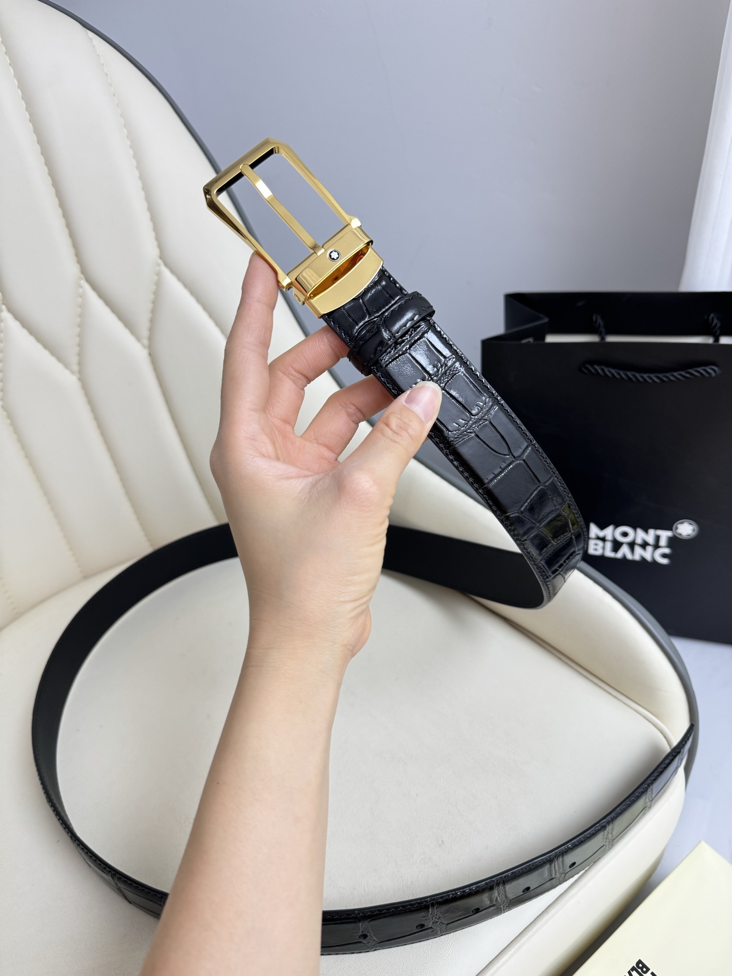 Montblanc Basic Belt Top Grain Leather M-l