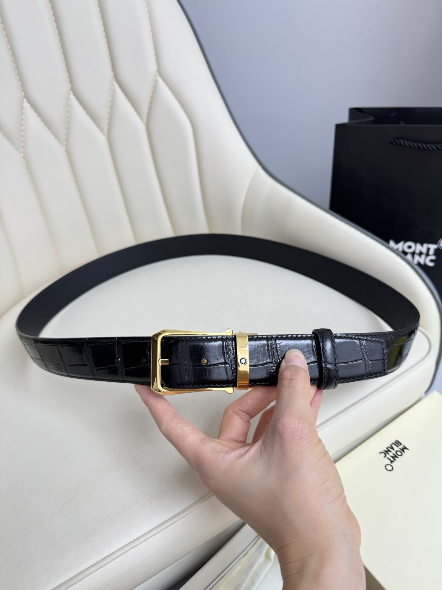Montblanc Basic Belt Top Grain Leather M-l