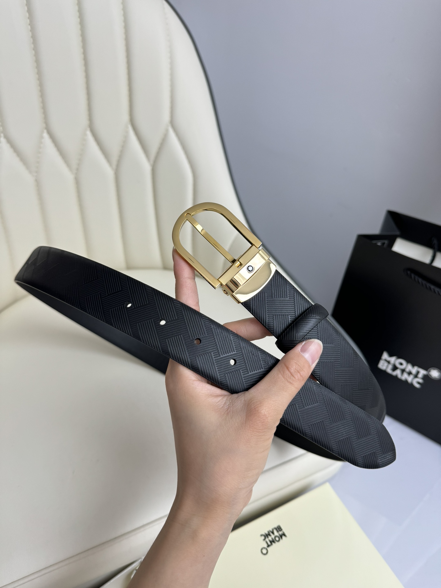 Montblanc Basic Belt Top Grain Leather M-l