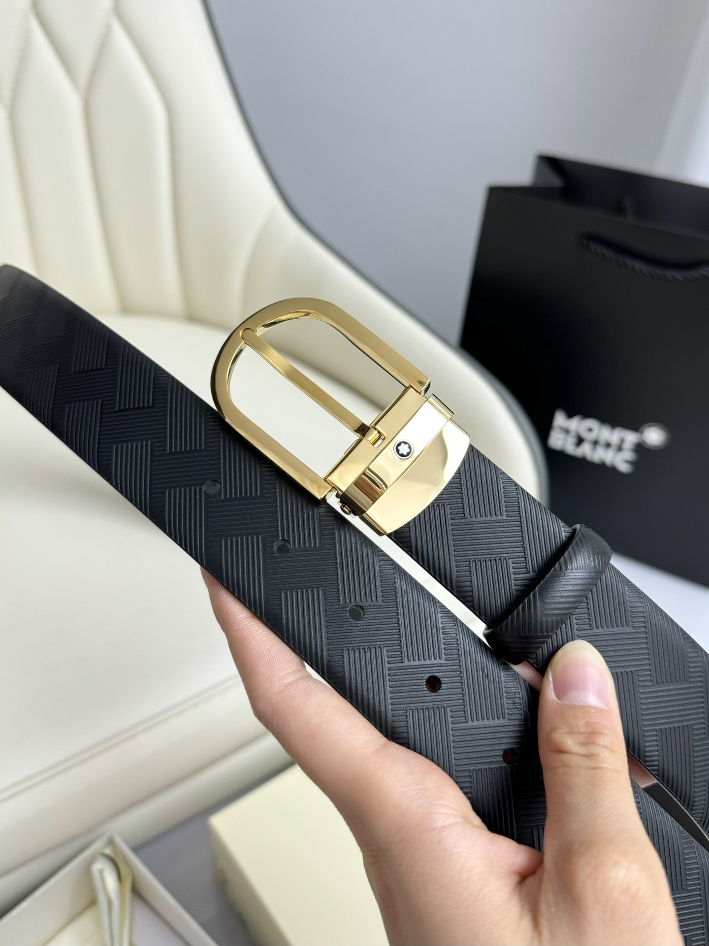 Montblanc Basic Belt Top Grain Leather M-l