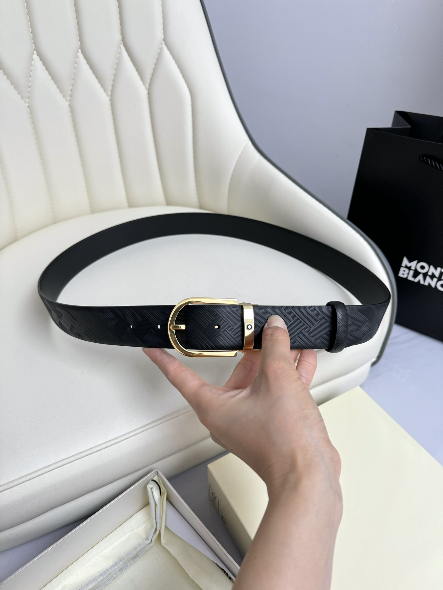 Montblanc Basic Belt Top Grain Leather M-l