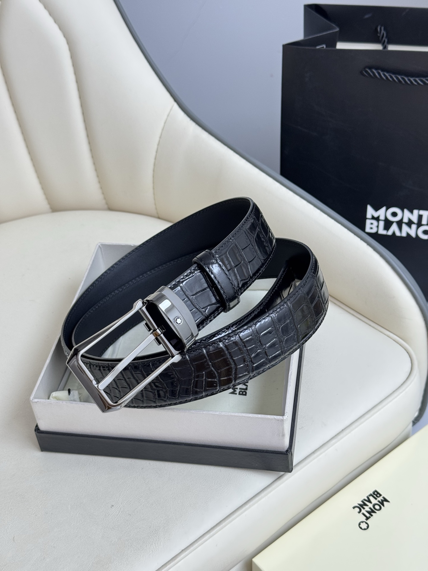 Montblanc Basic Belt Top Grain Leather M-l