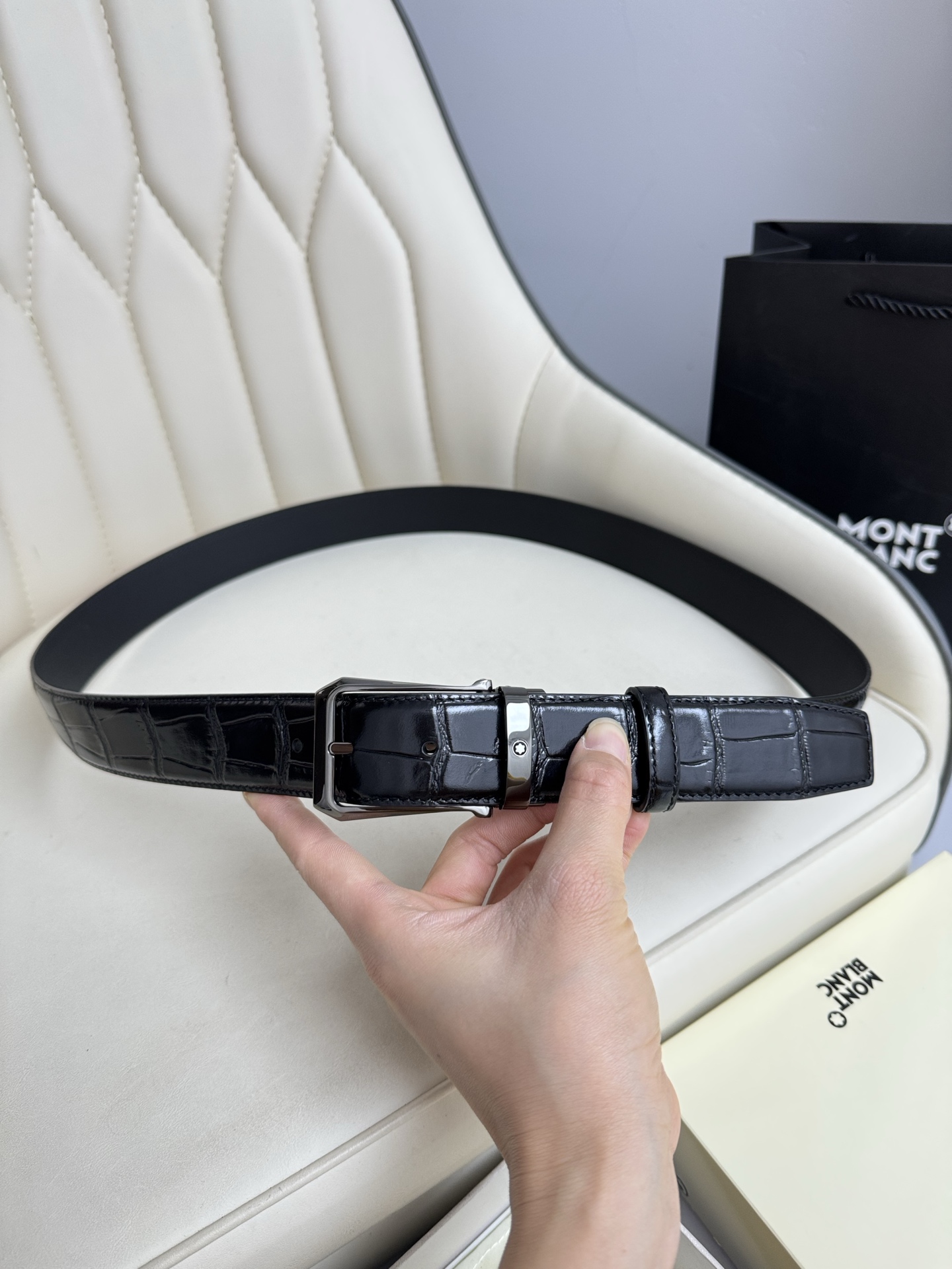 Montblanc Basic Belt Top Grain Leather M-l