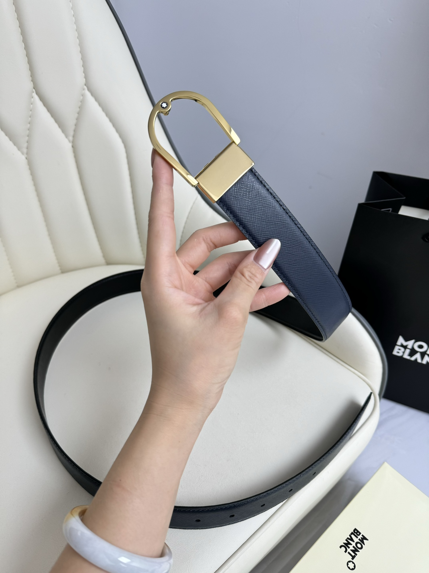 Montblanc Basic Belt Top Grain Leather M-l