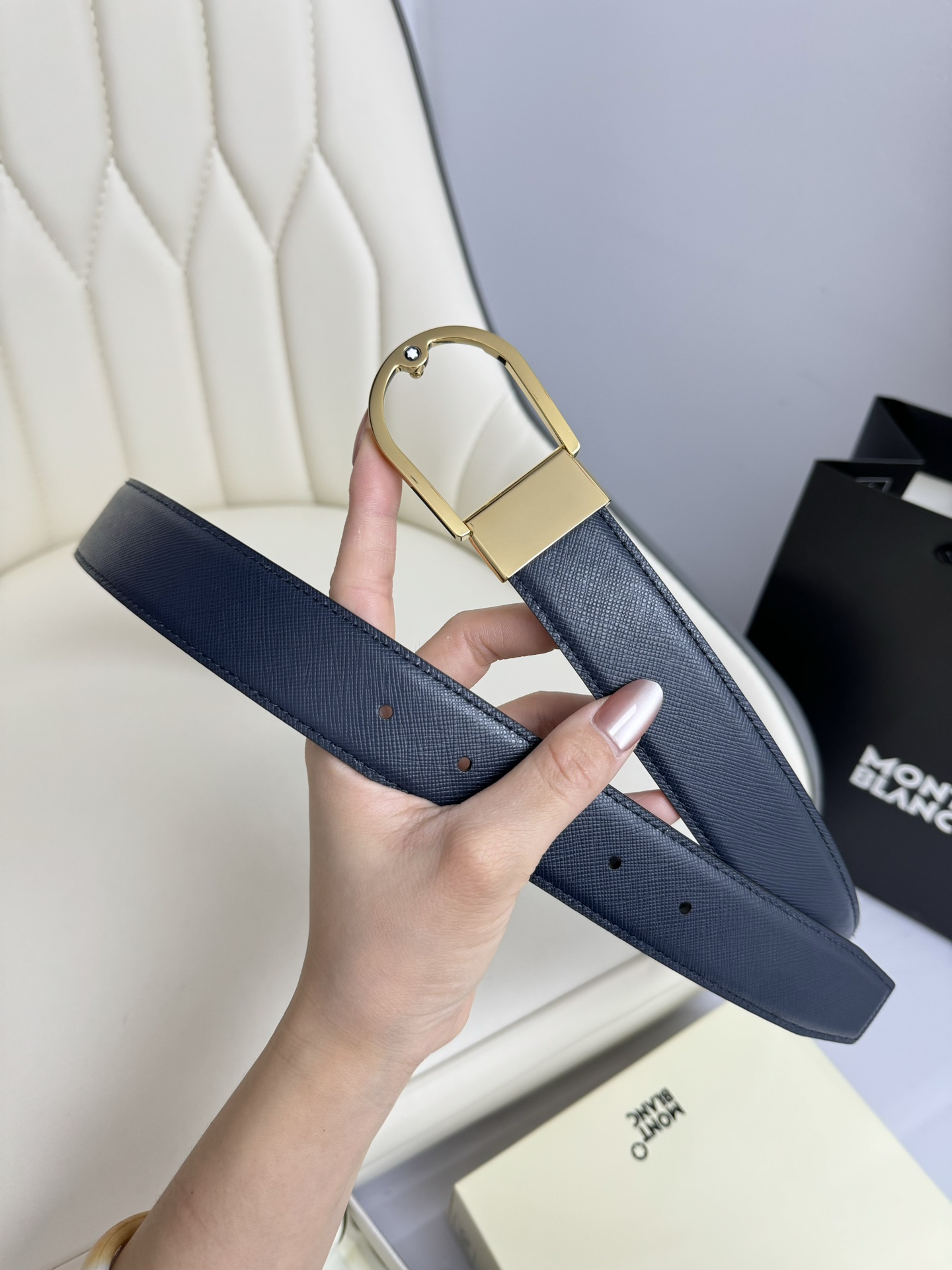 Montblanc Basic Belt Top Grain Leather M-l