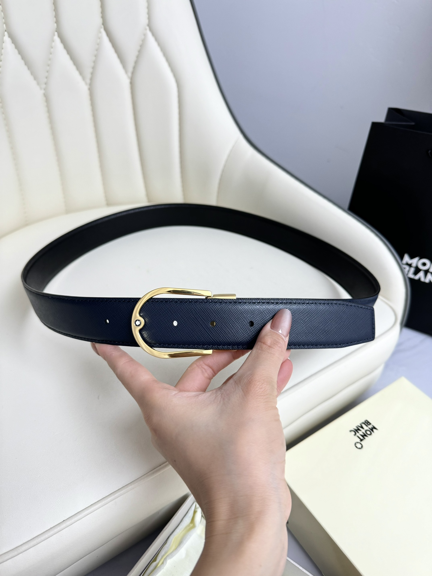 Montblanc Basic Belt Top Grain Leather M-l