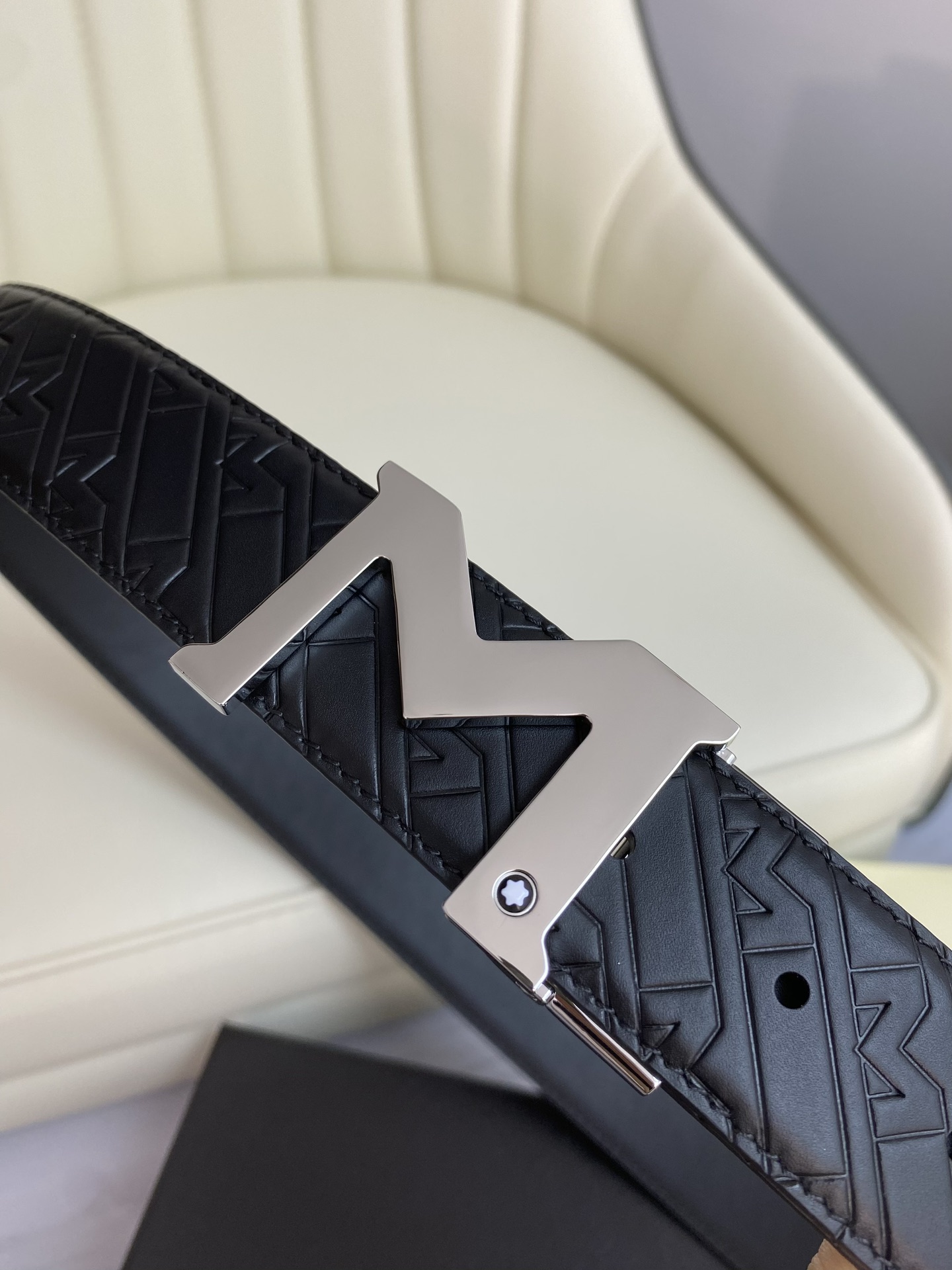 Montblanc Leather Belt Top Grain Leather M-l