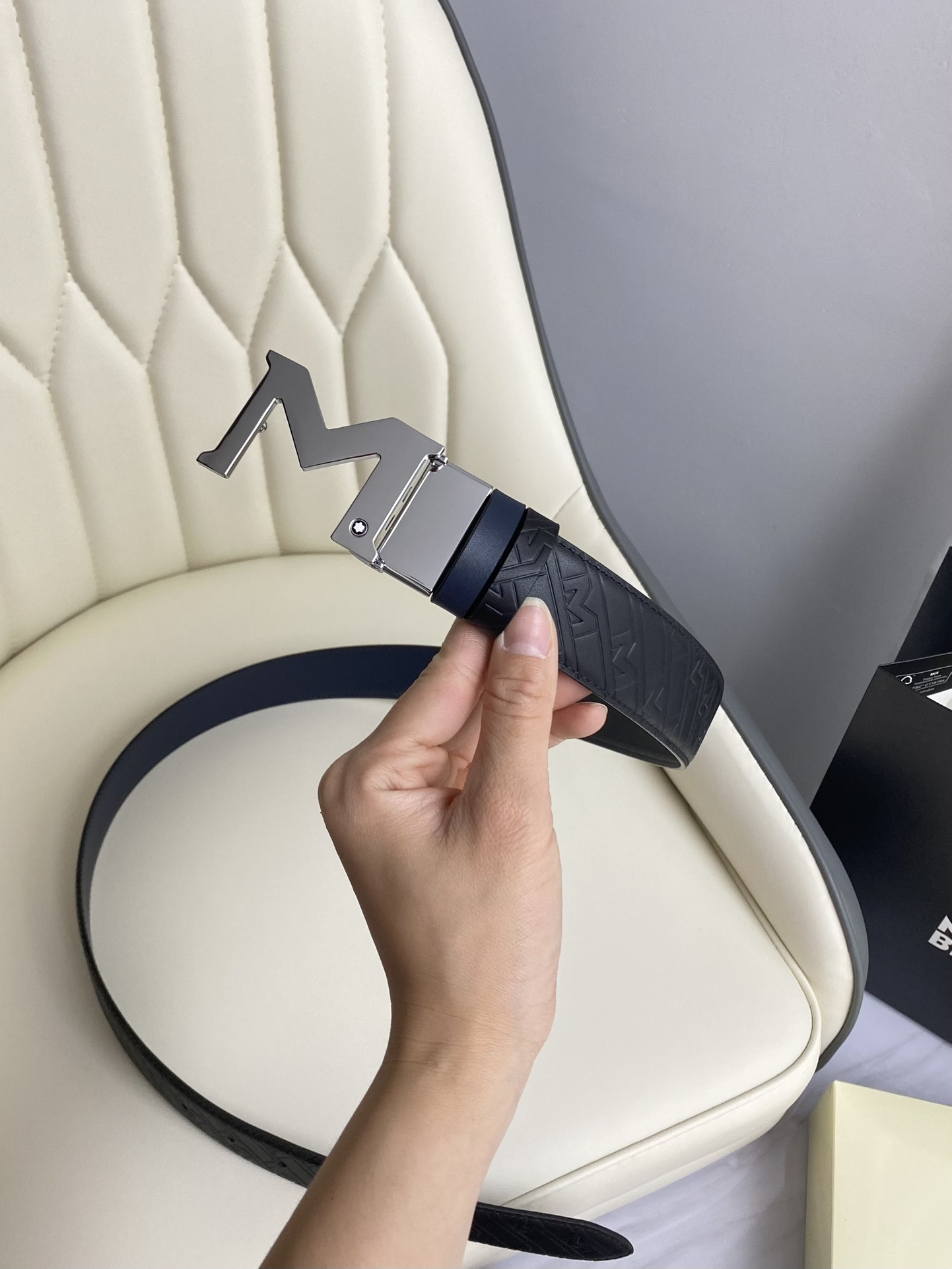 Montblanc Leather Belt Top Grain Leather M-l