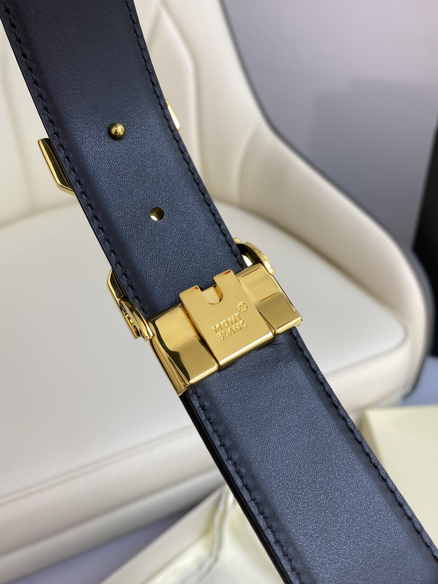 Montblanc Leather Belt Top Grain Leather M-l