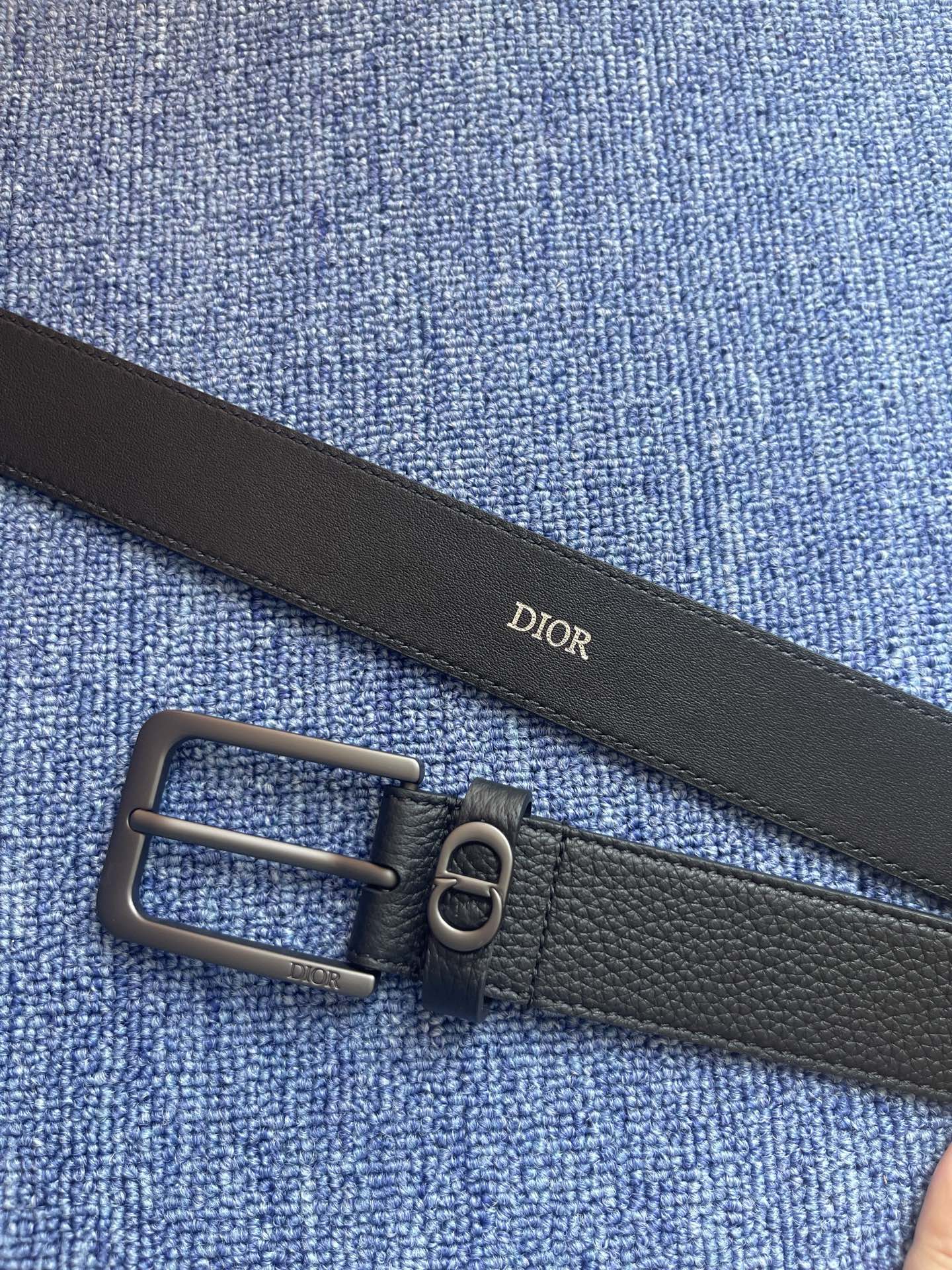 Dior Pin Buckle Belt Cow Leather Black