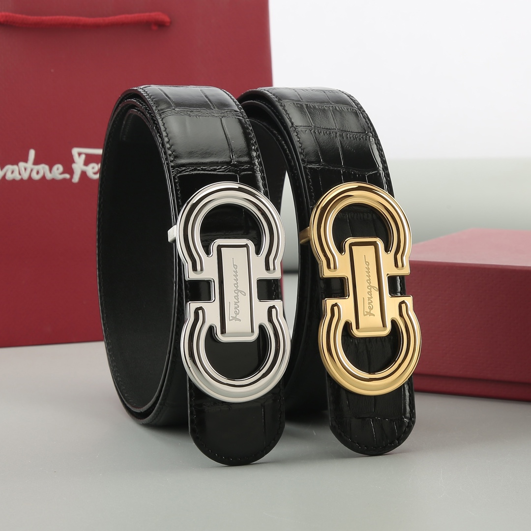 Salvatore Ferragamo Leather Belt Cow Leather