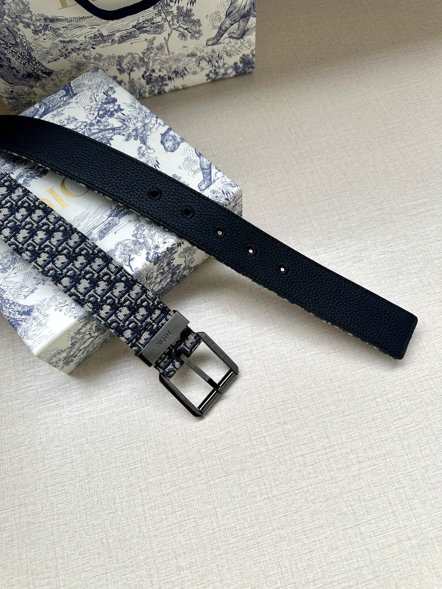 Dior Basic Belt Black Adjustable M-l