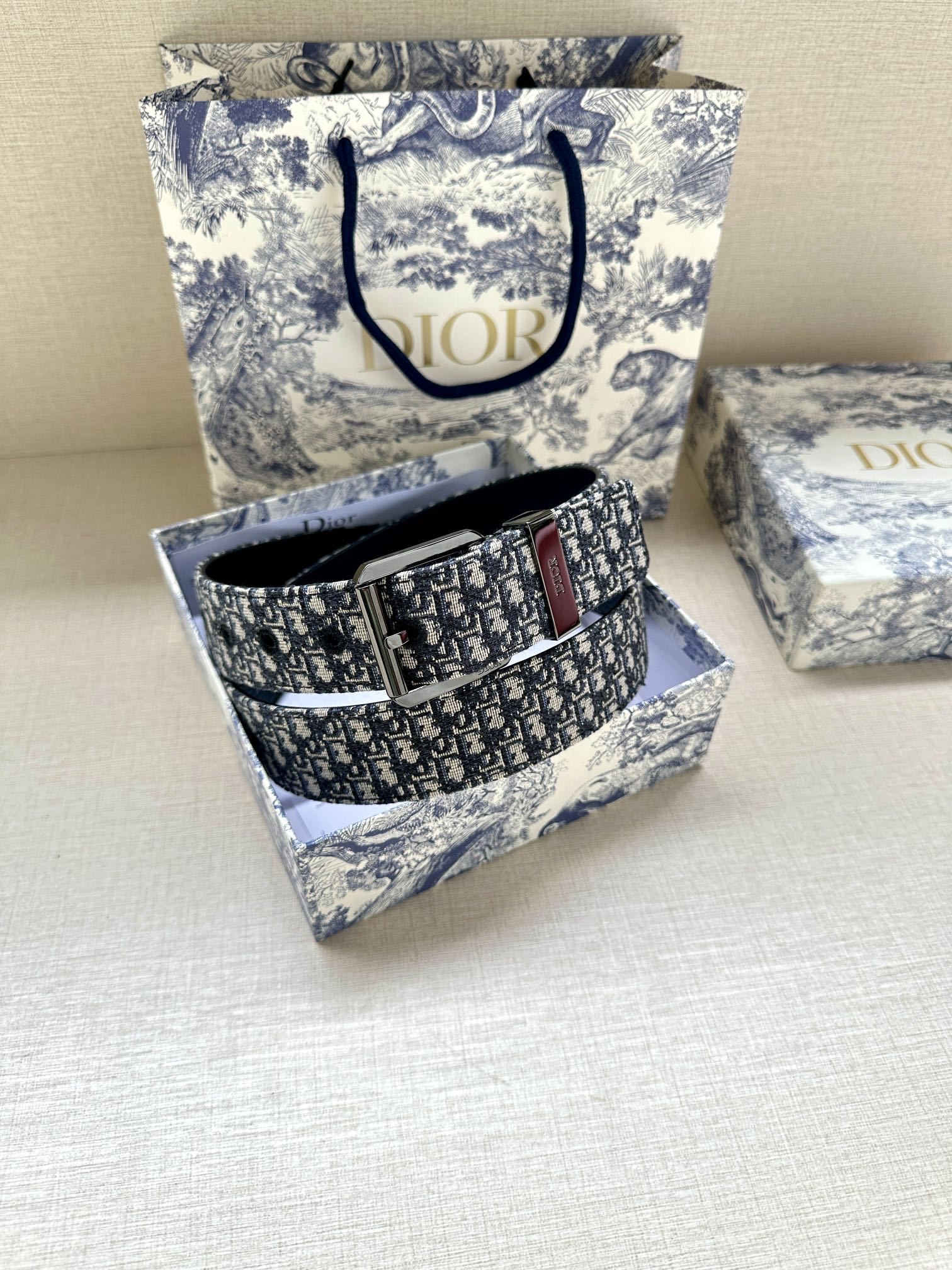 Dior Basic Belt Black Adjustable M-l