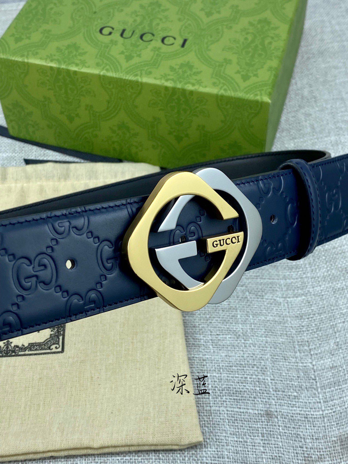 Gucci Basic Belt Blue S-m