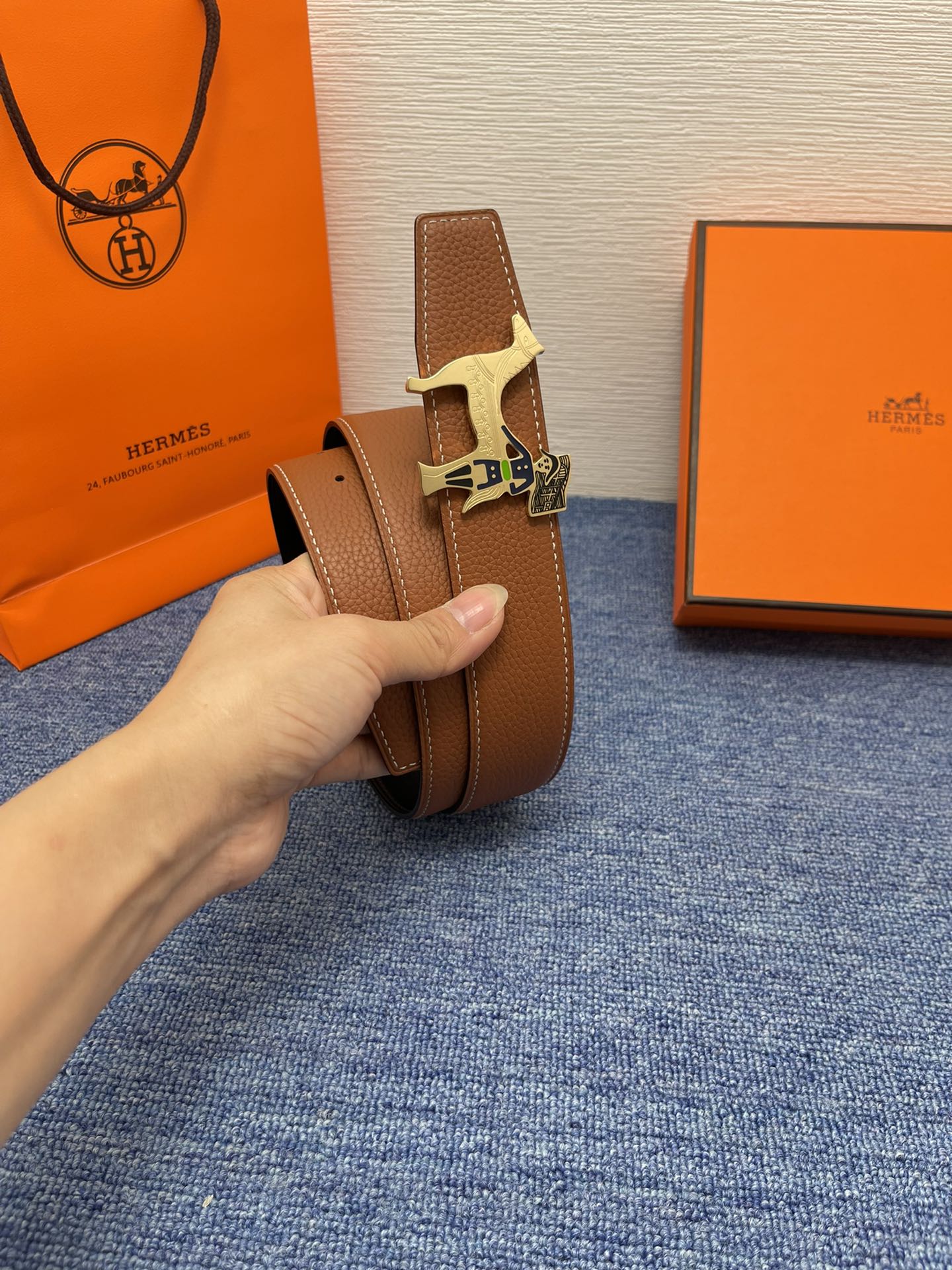 Hermès Leather Belt S-m