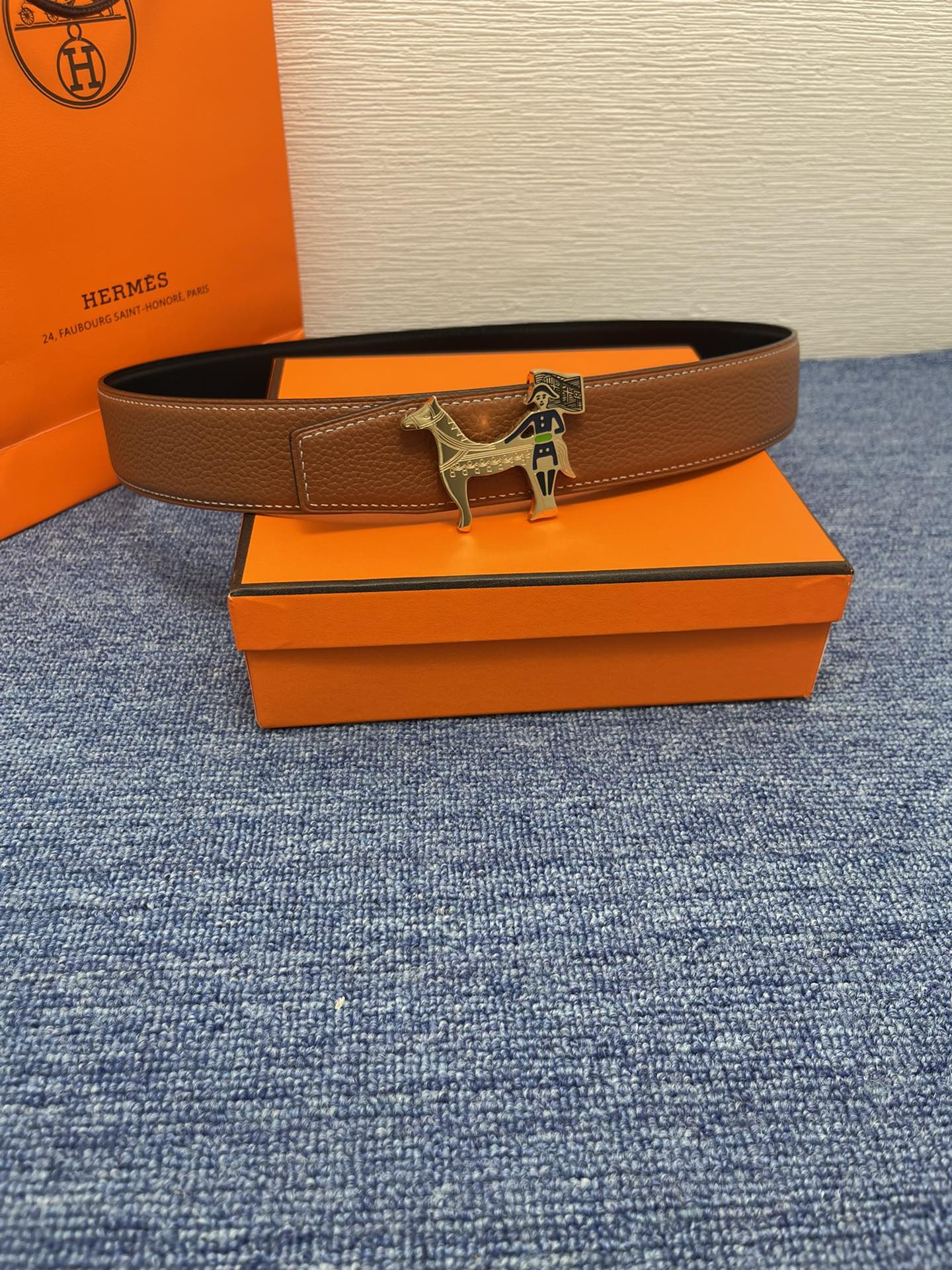 Hermès Leather Belt S-m