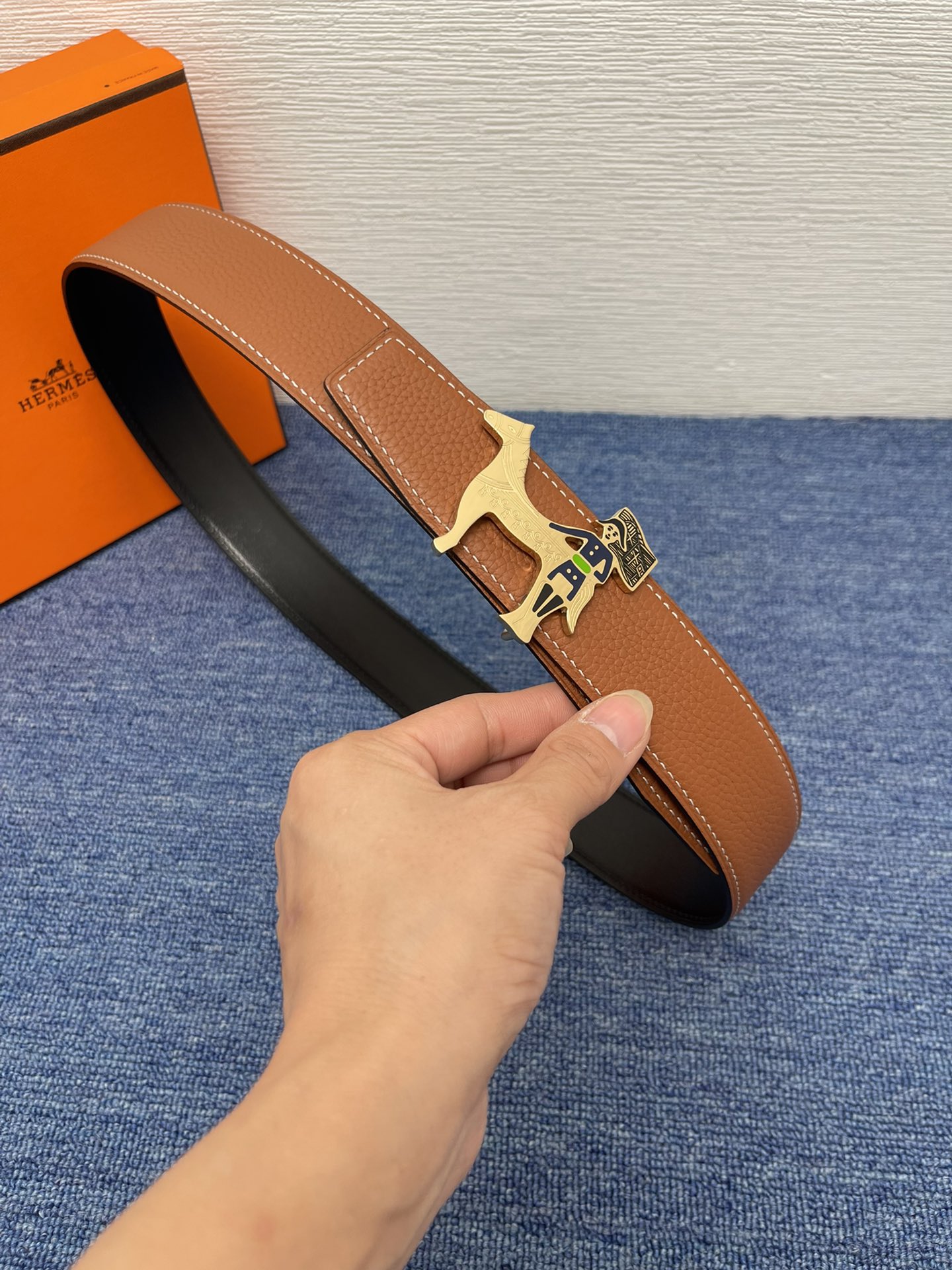 Hermès Leather Belt S-m