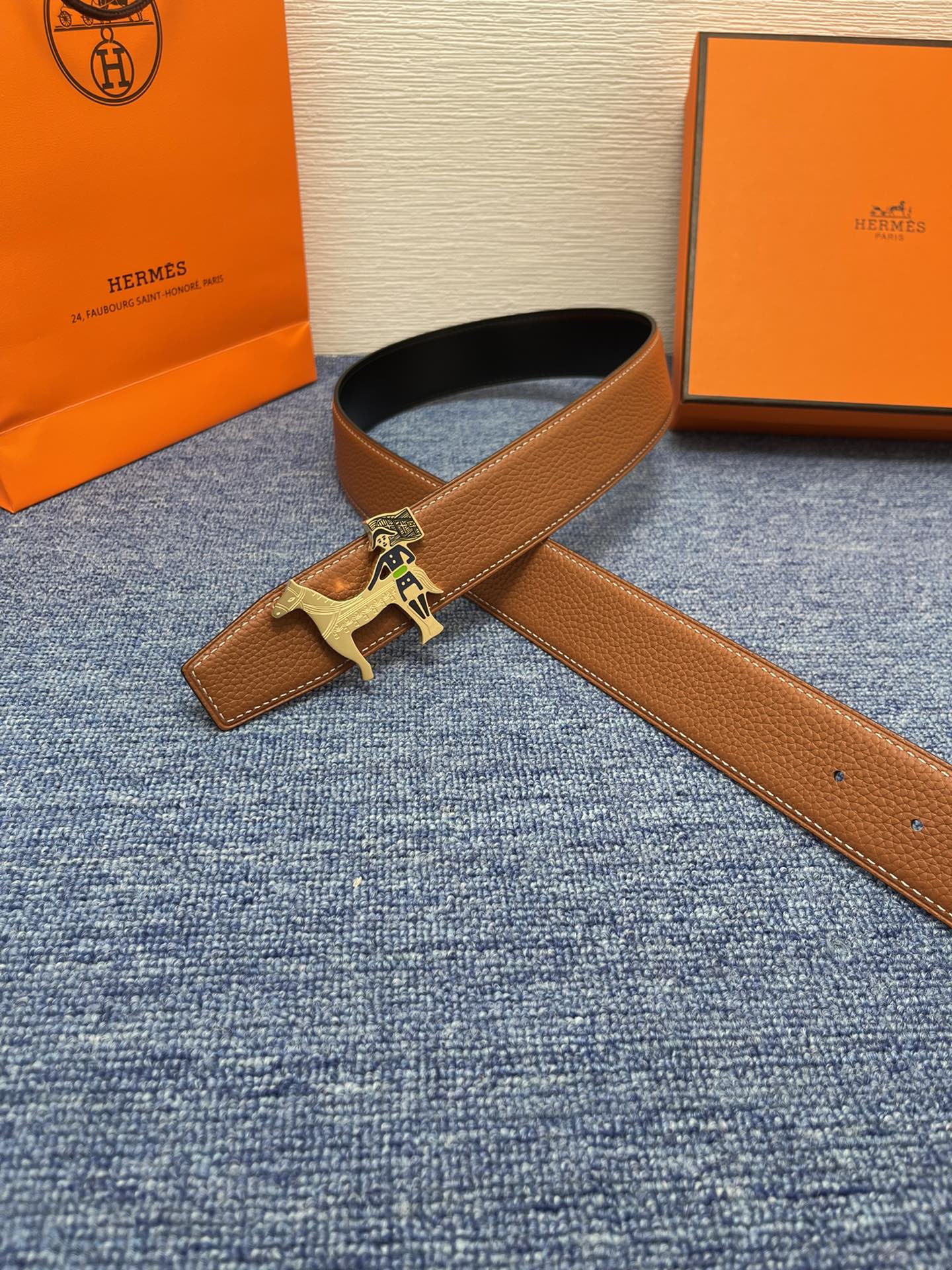 Hermès Leather Belt S-m
