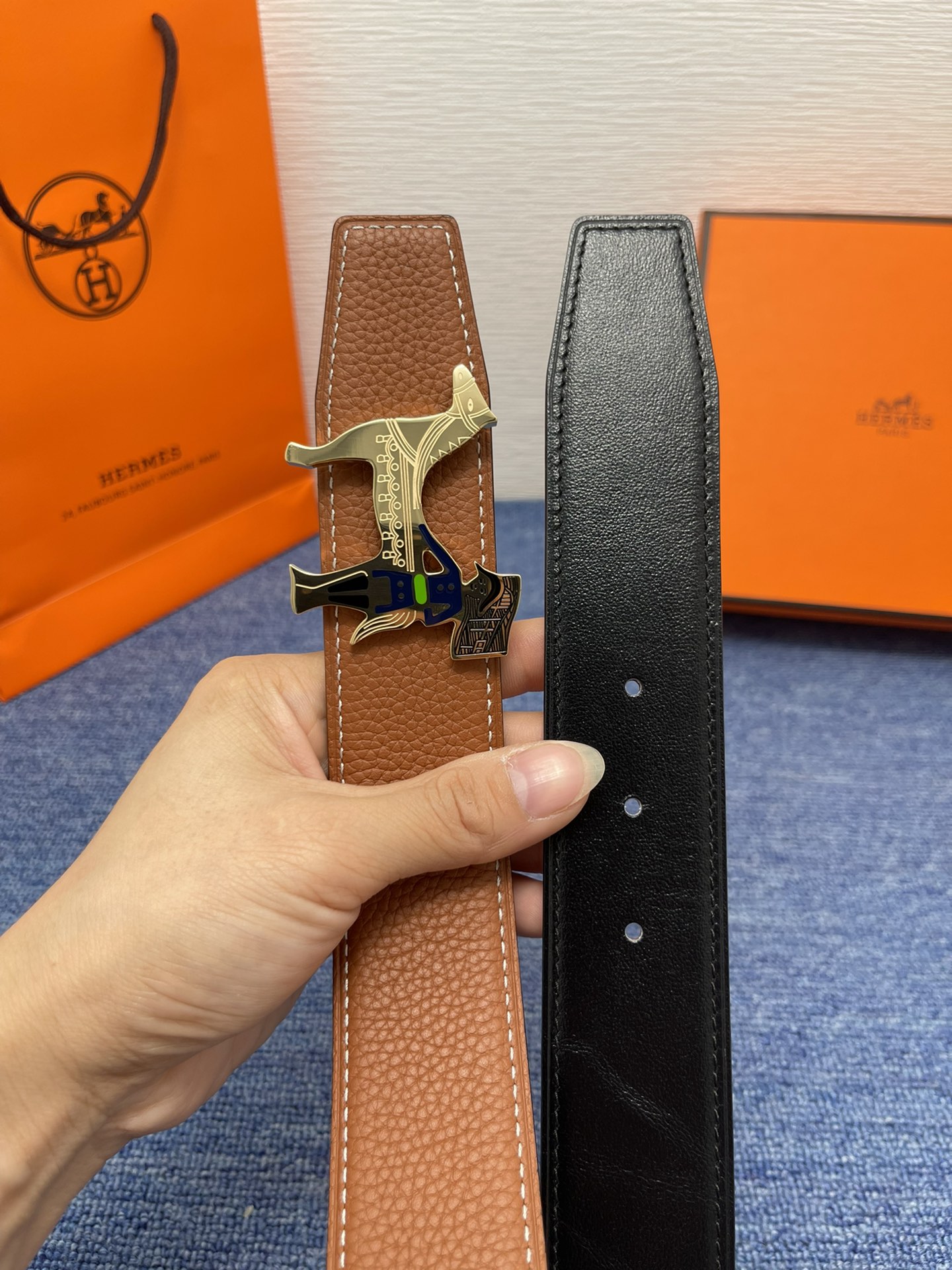 Hermès Leather Belt S-m