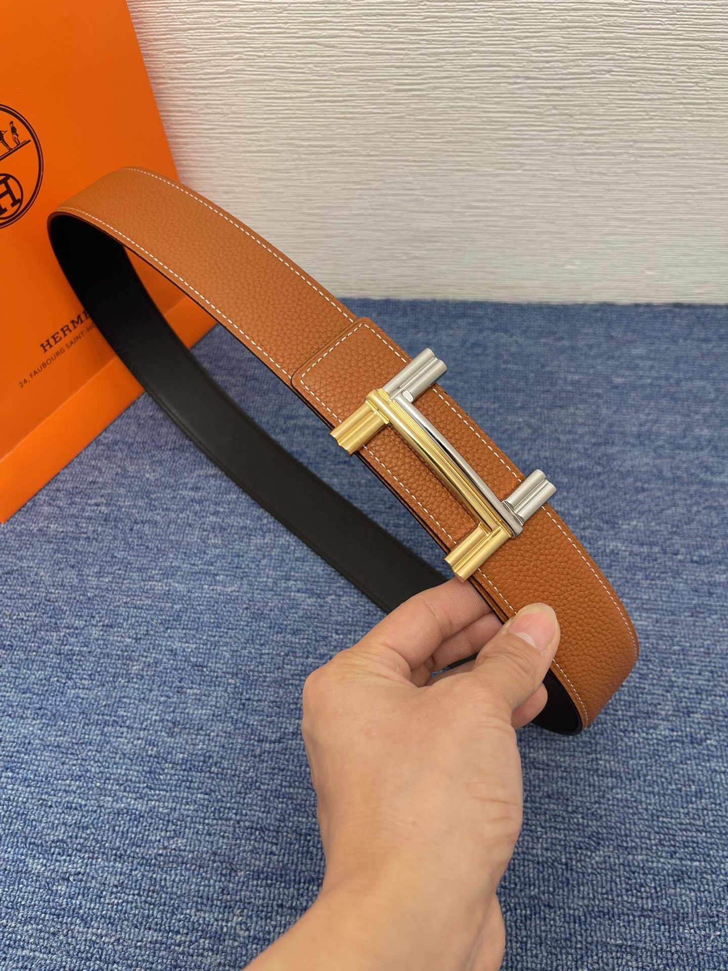 Hermès Leather Belt S-m