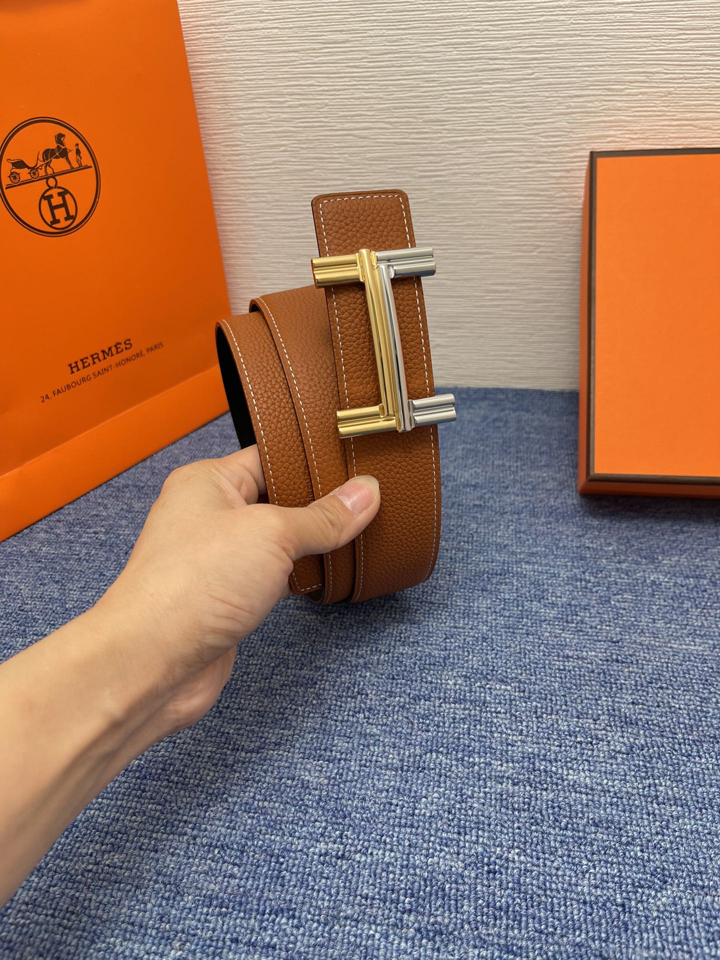 Hermès Leather Belt S-m