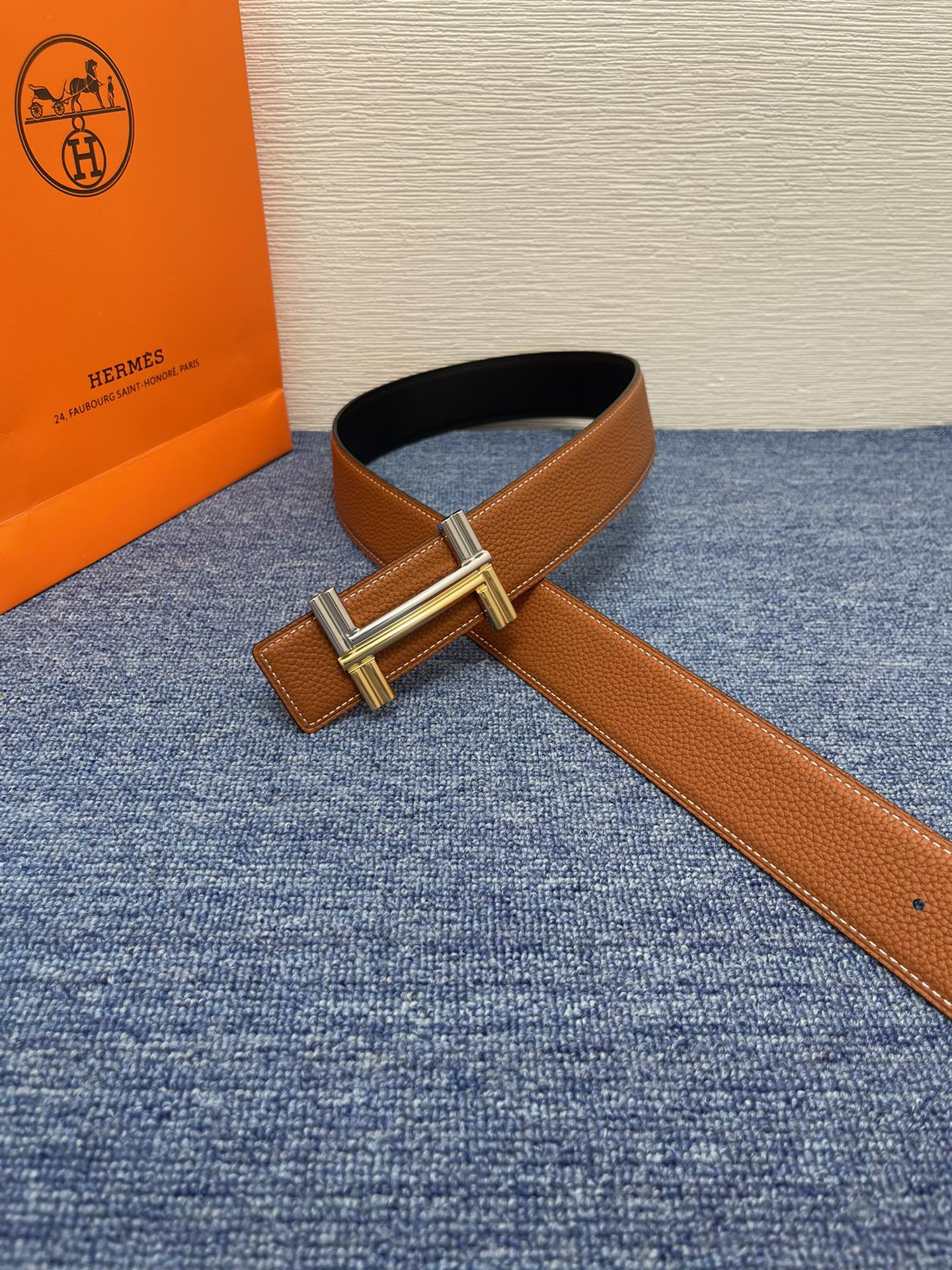 Hermès Leather Belt S-m
