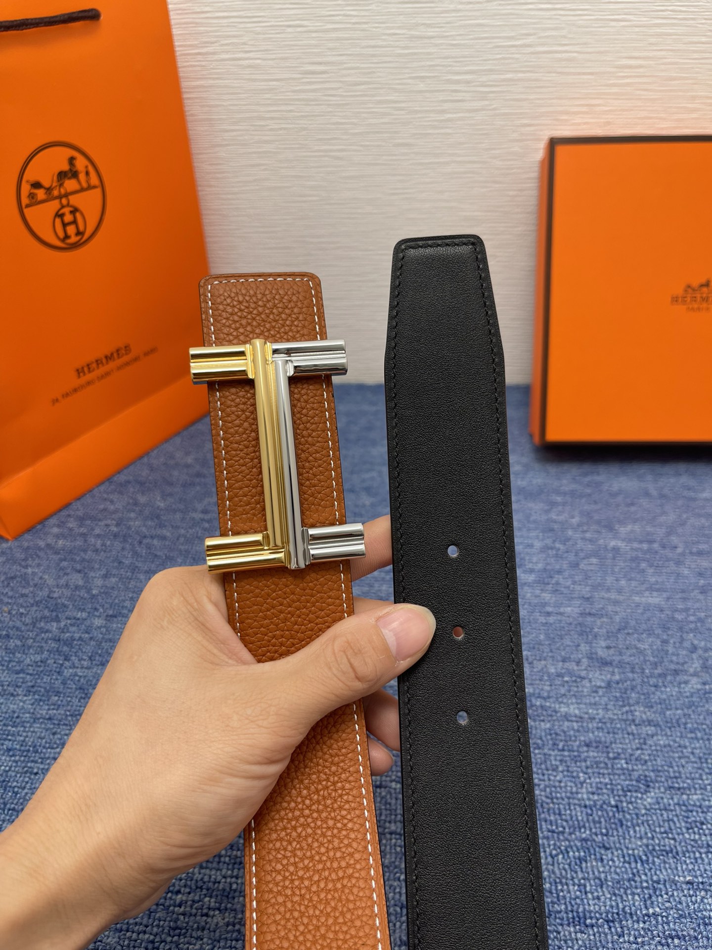 Hermès Leather Belt S-m