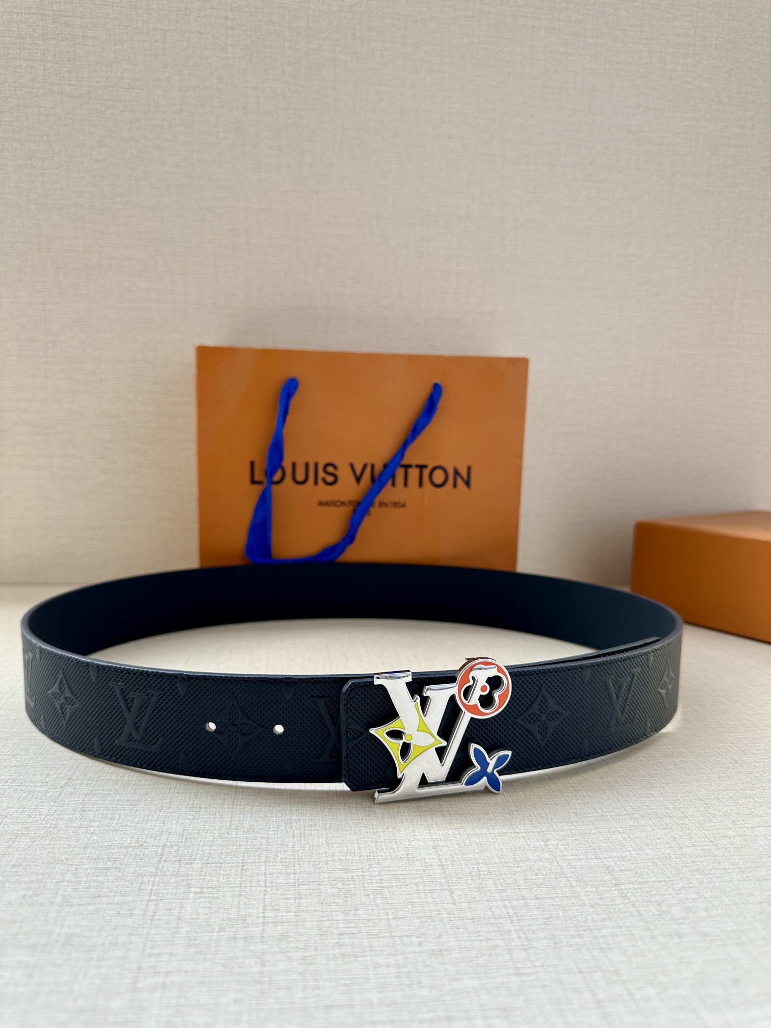 Louis Vuitton Leather Belt Cow Leather L