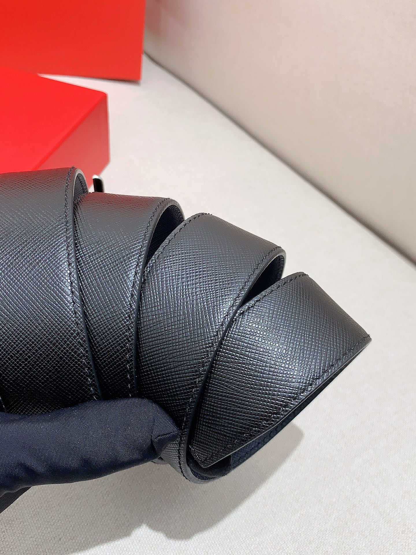 Cartier Male Leather Belt Cow Leather Black Adjustable