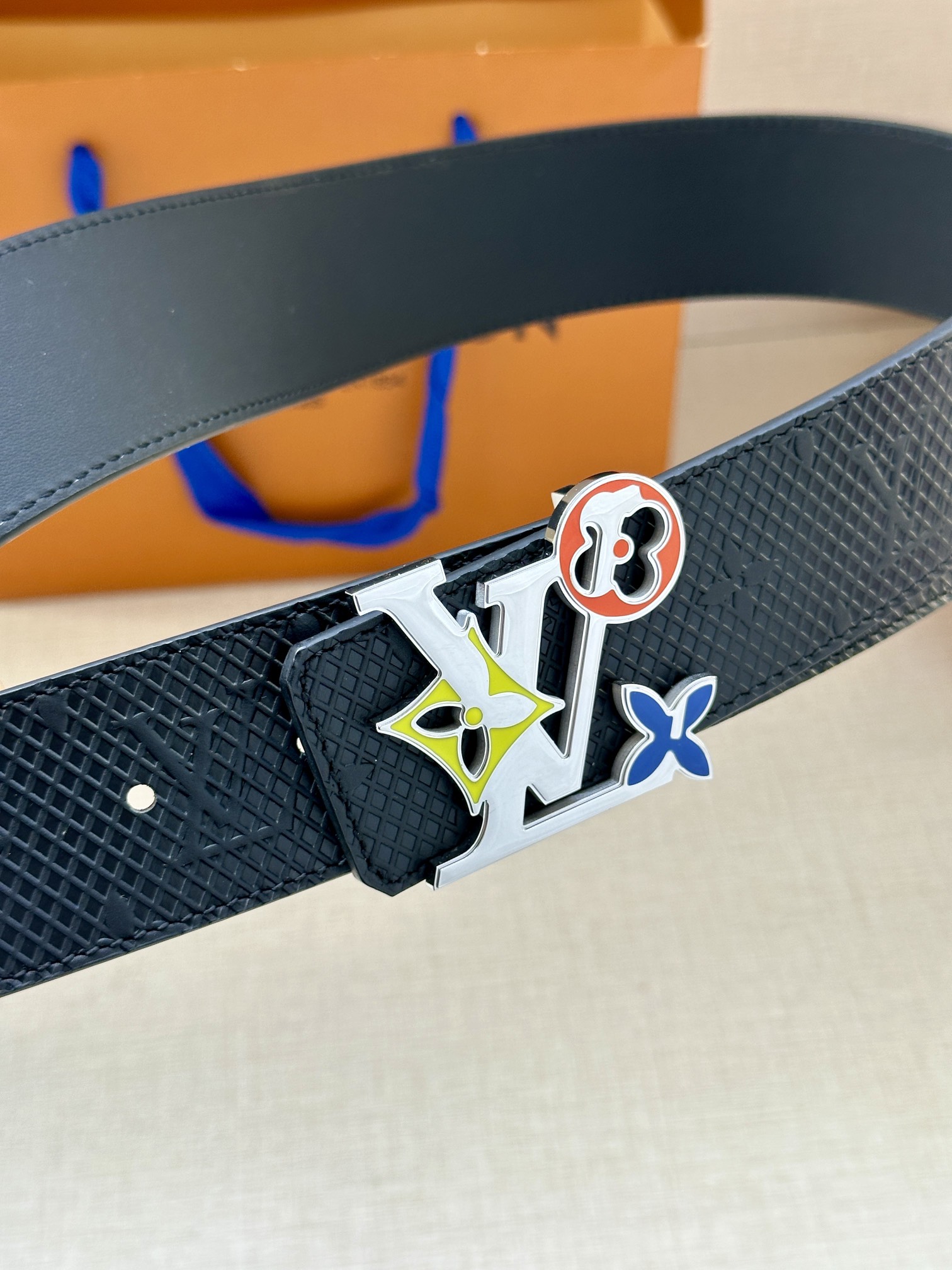 Louis Vuitton Leather Belt Cow Leather L