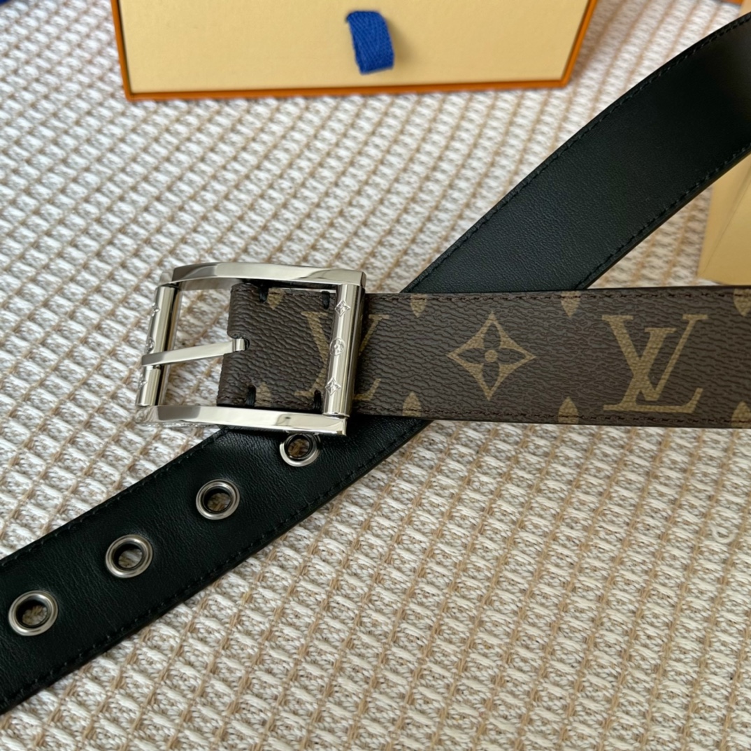 Louis Vuitton Male Basic Belt Cow Leather 35mm-l-s