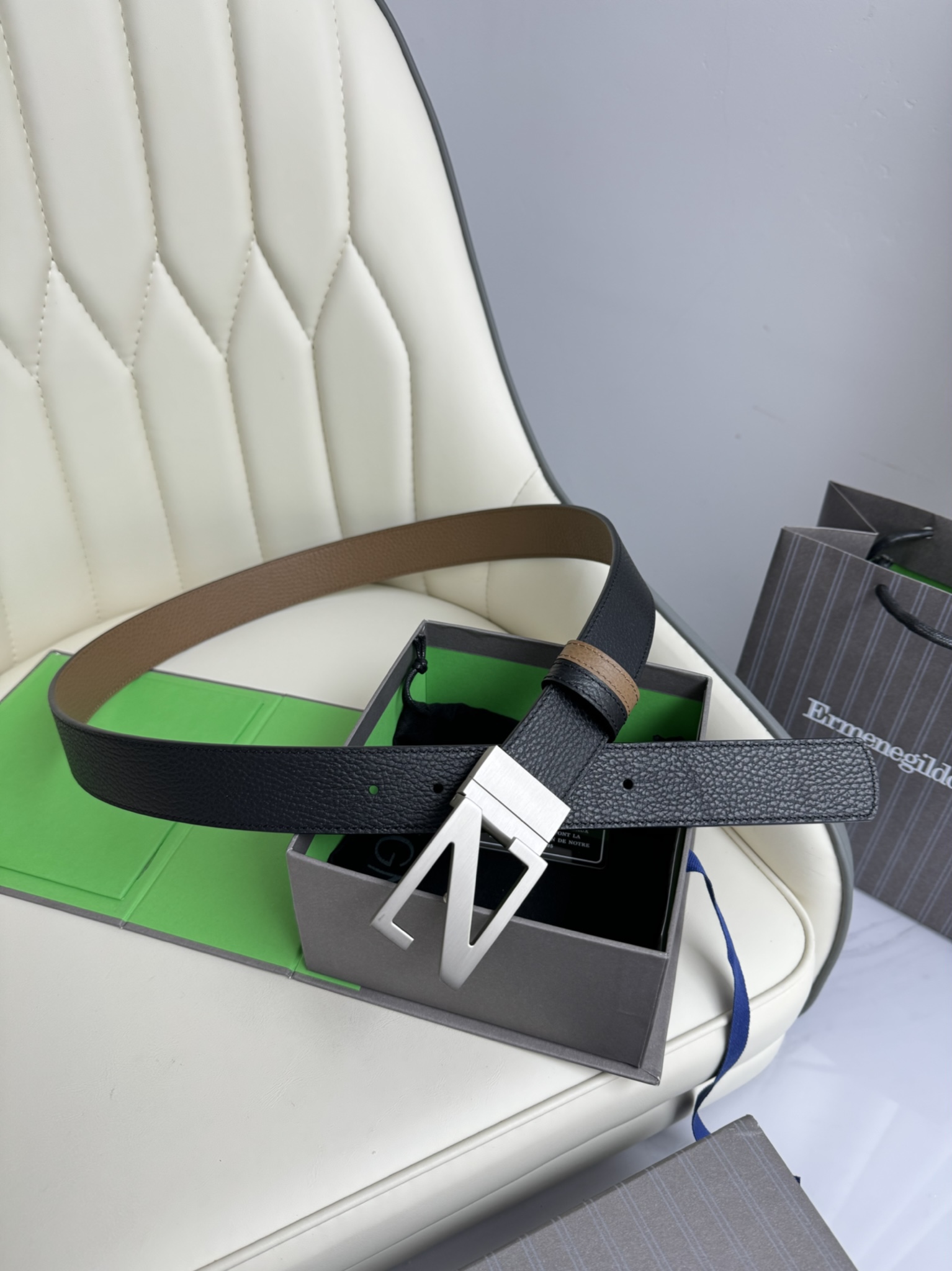 Ermenegildo Zegna Basic Belt Top Grain Leather