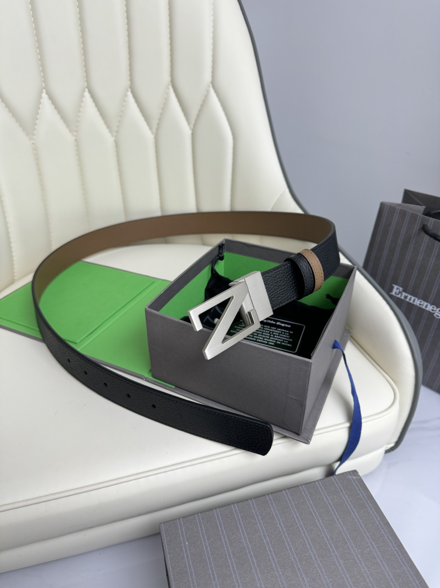 Ermenegildo Zegna Basic Belt Top Grain Leather