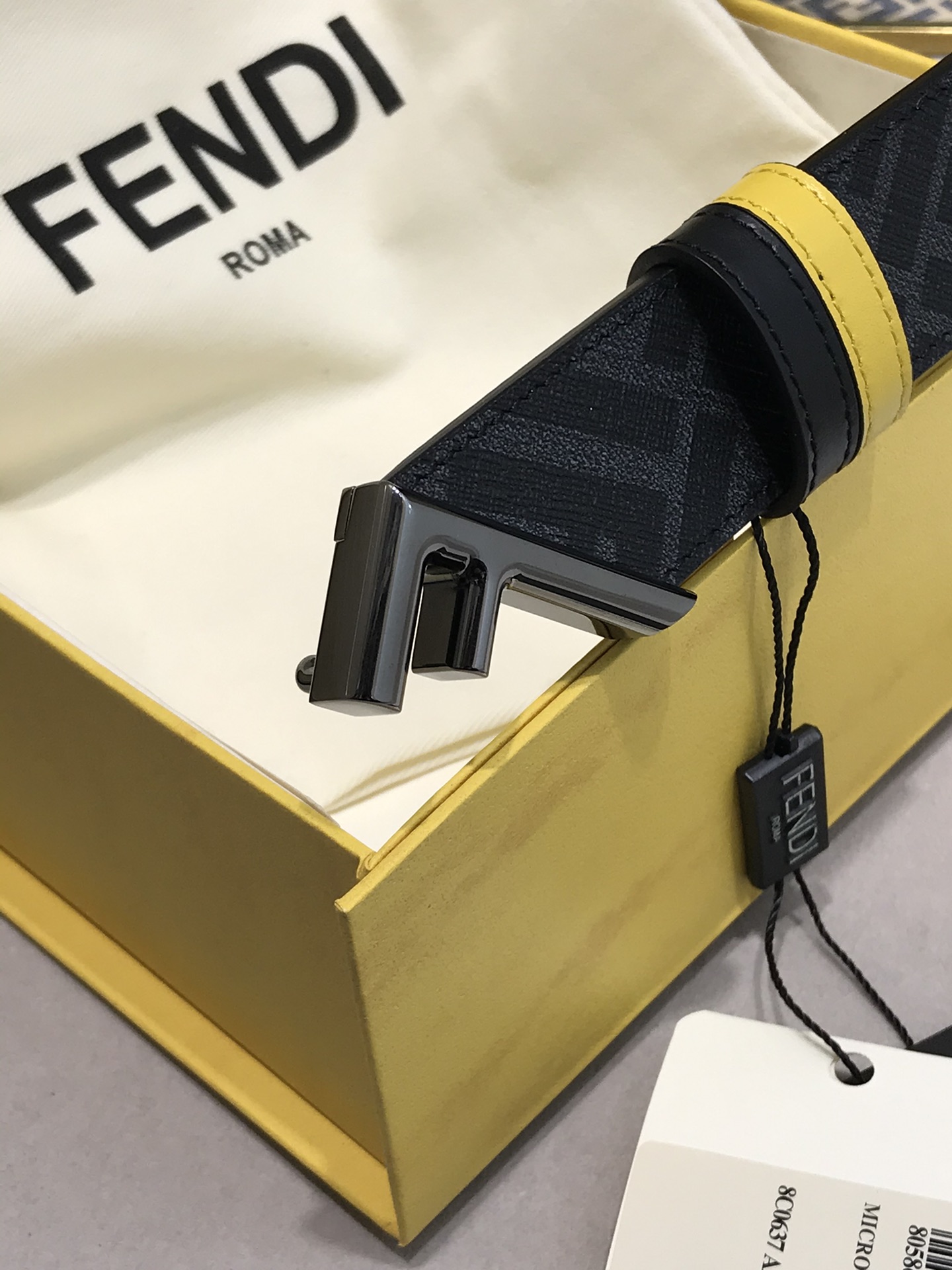 Fendi Male Leather Belt Cow Leather 35mm
