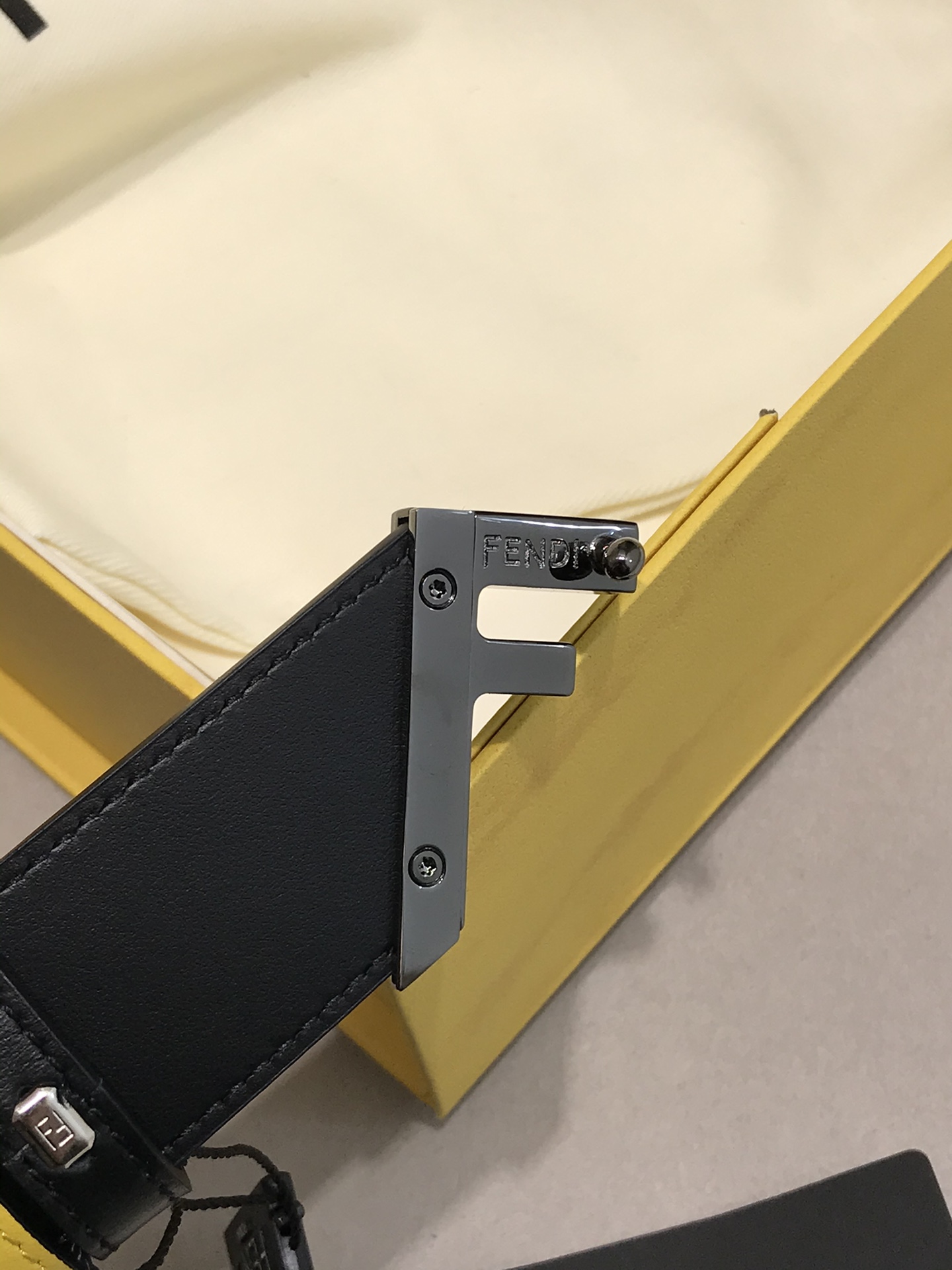 Fendi Male Leather Belt Cow Leather 35mm