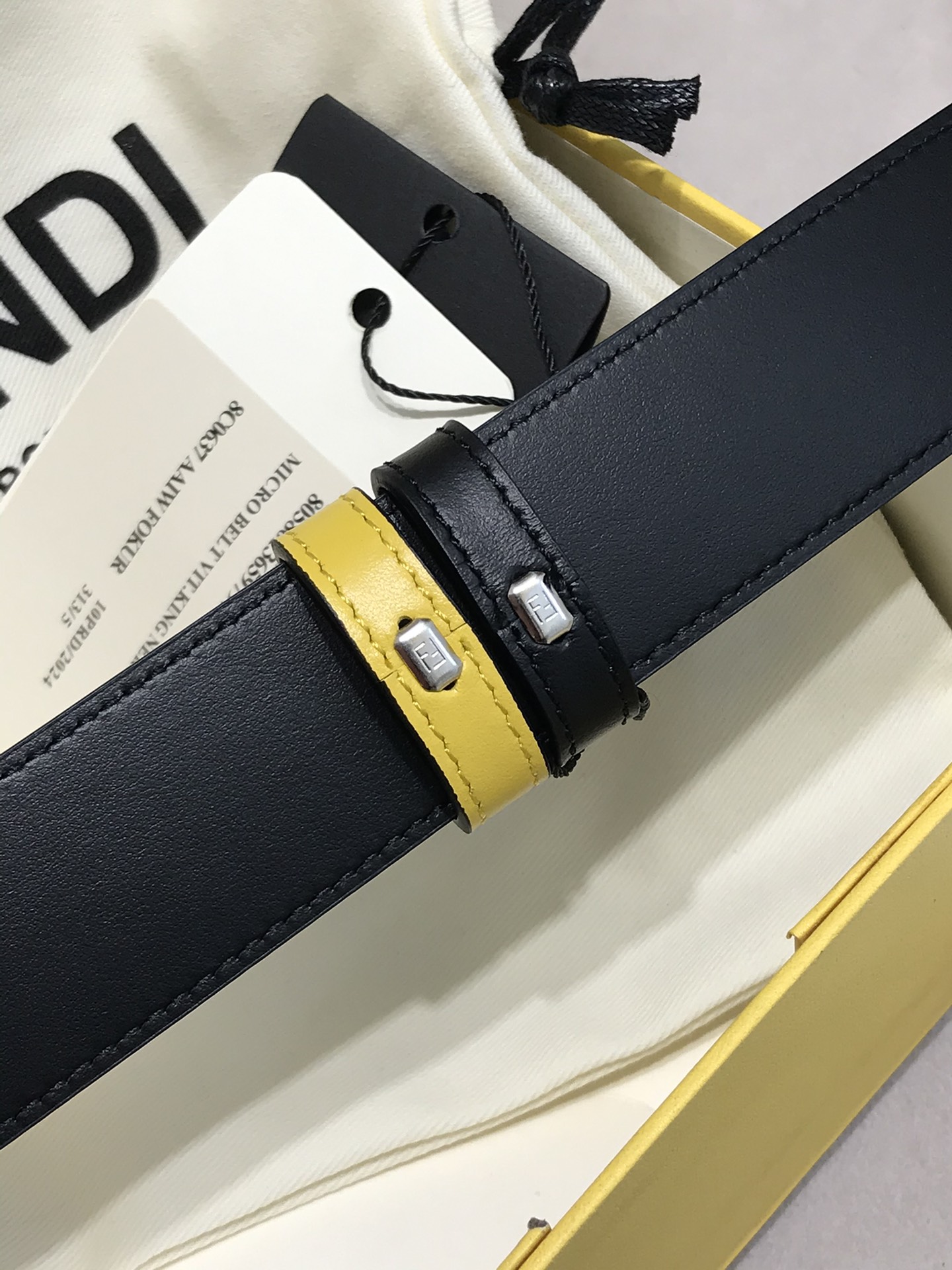 Fendi Male Leather Belt Cow Leather 35mm