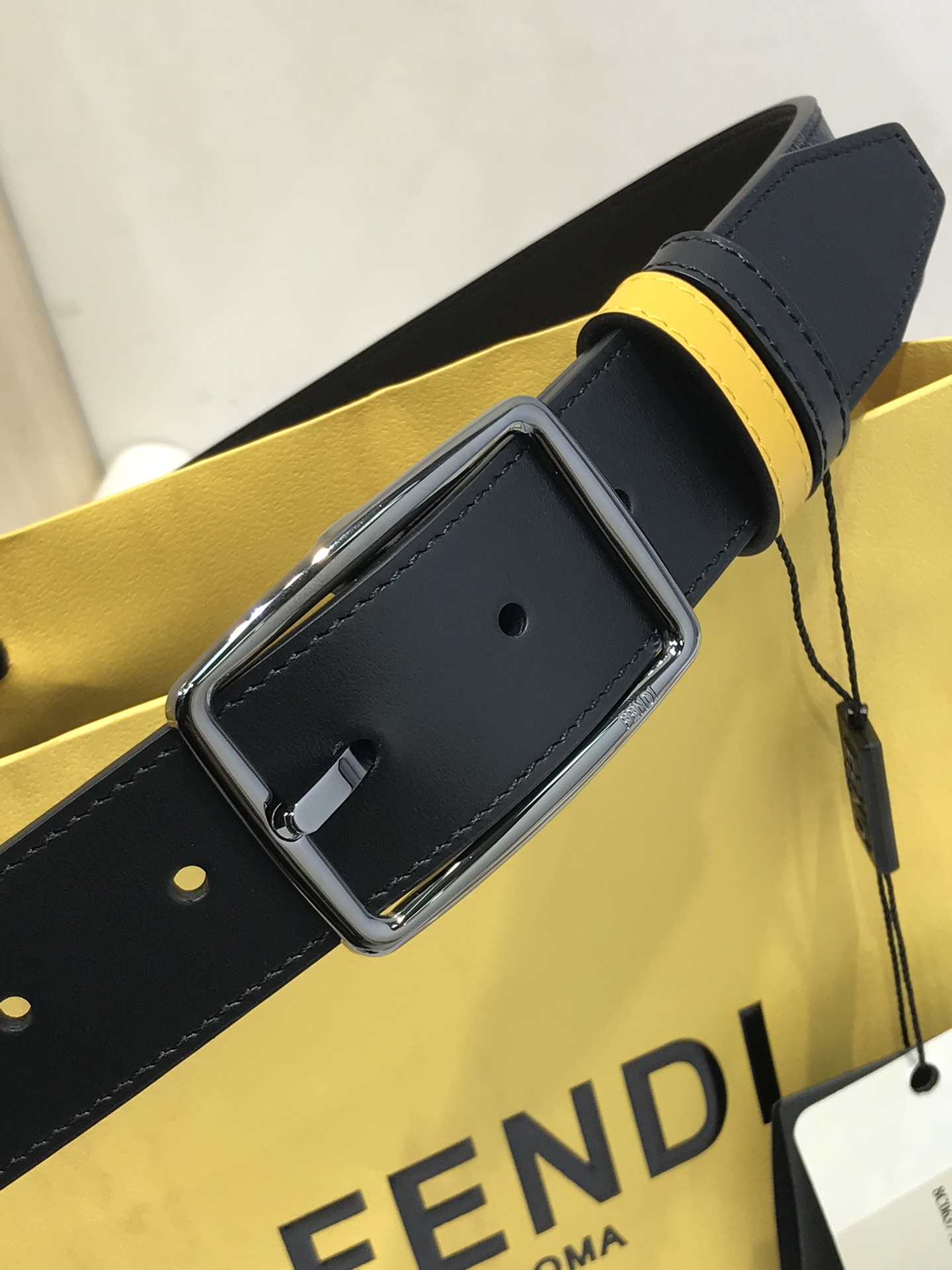 Fendi Male Leather Belt Cow Leather 35mm