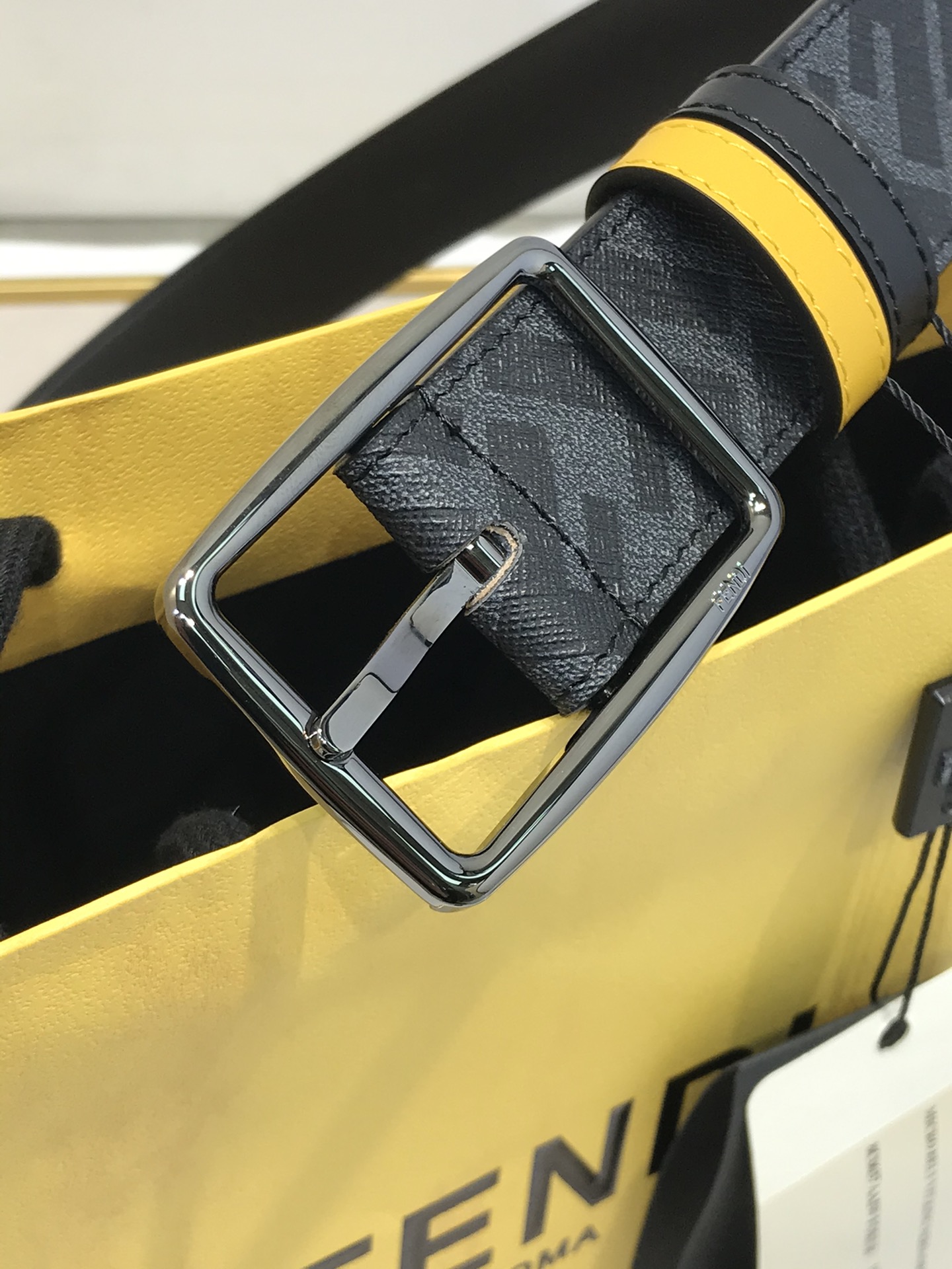 Fendi Male Leather Belt Cow Leather 35mm