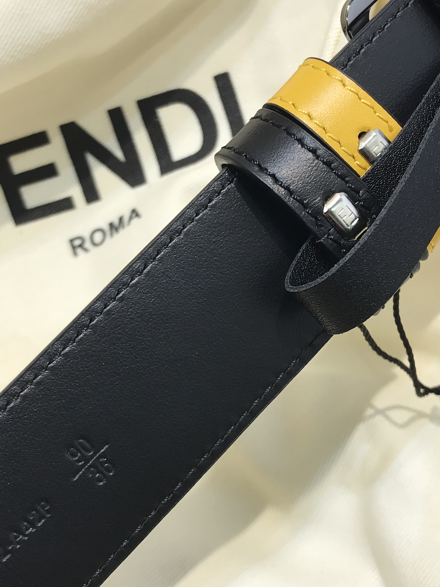 Fendi Male Leather Belt Cow Leather 35mm