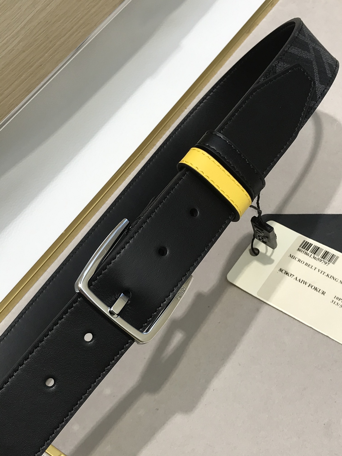 Fendi Male Leather Belt Cow Leather 35mm